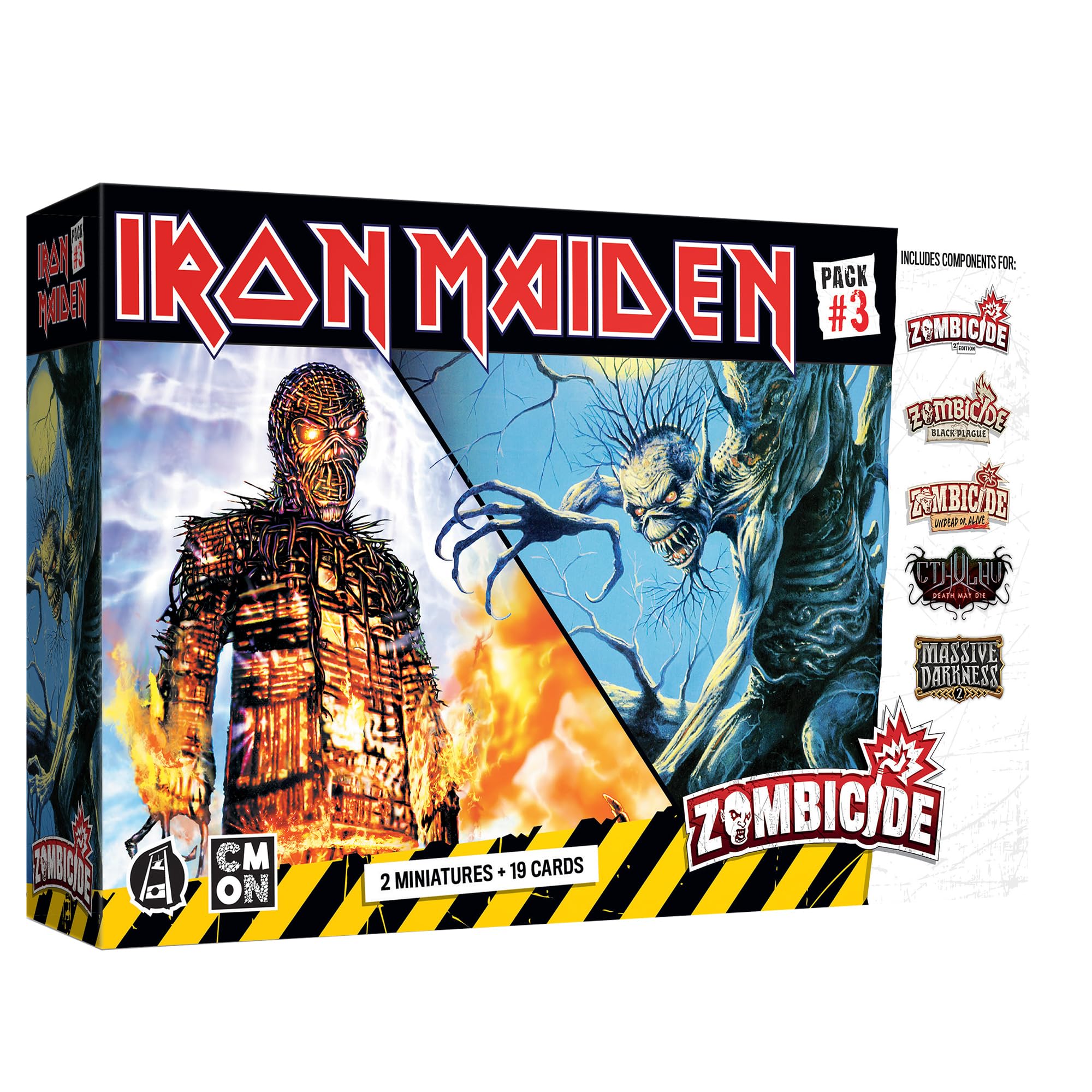 CMON Zombicide Iron Maiden Charakterpaket Nr. 3 – Fear of The Dark &amp; ​​Wicker Man Miniatures