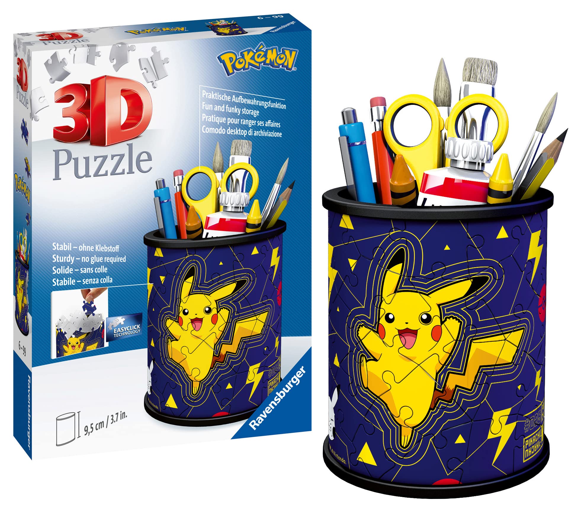 Ravensburger Pokemon 3D Jigsaw Puzzle - Pikachu Pencil Pot - 54 Pieces 1