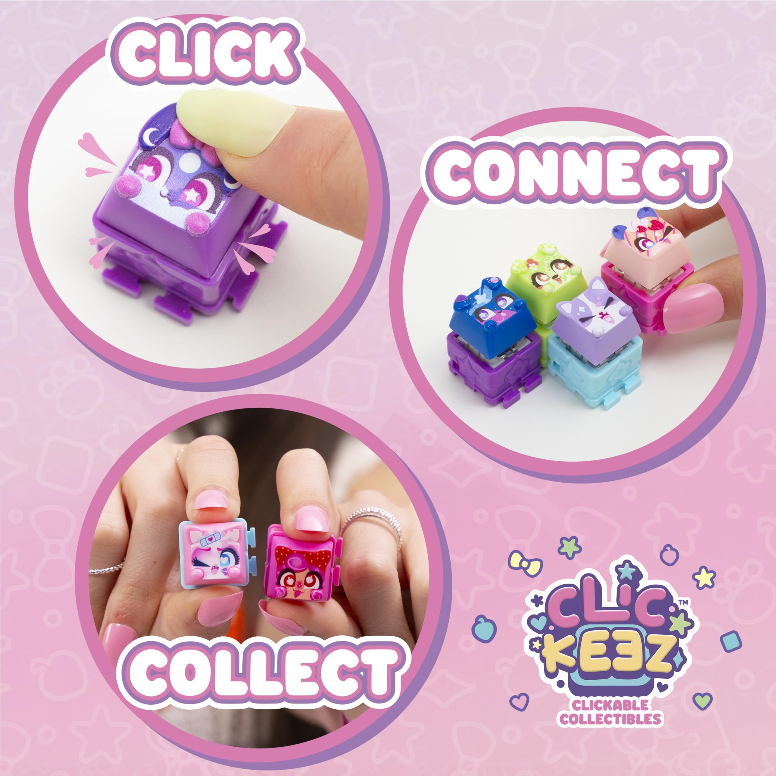 Clickeez Goliath Keyboard Mega Pack - Ultimate Starter Set with 15 Collectible Keychain Characters 5