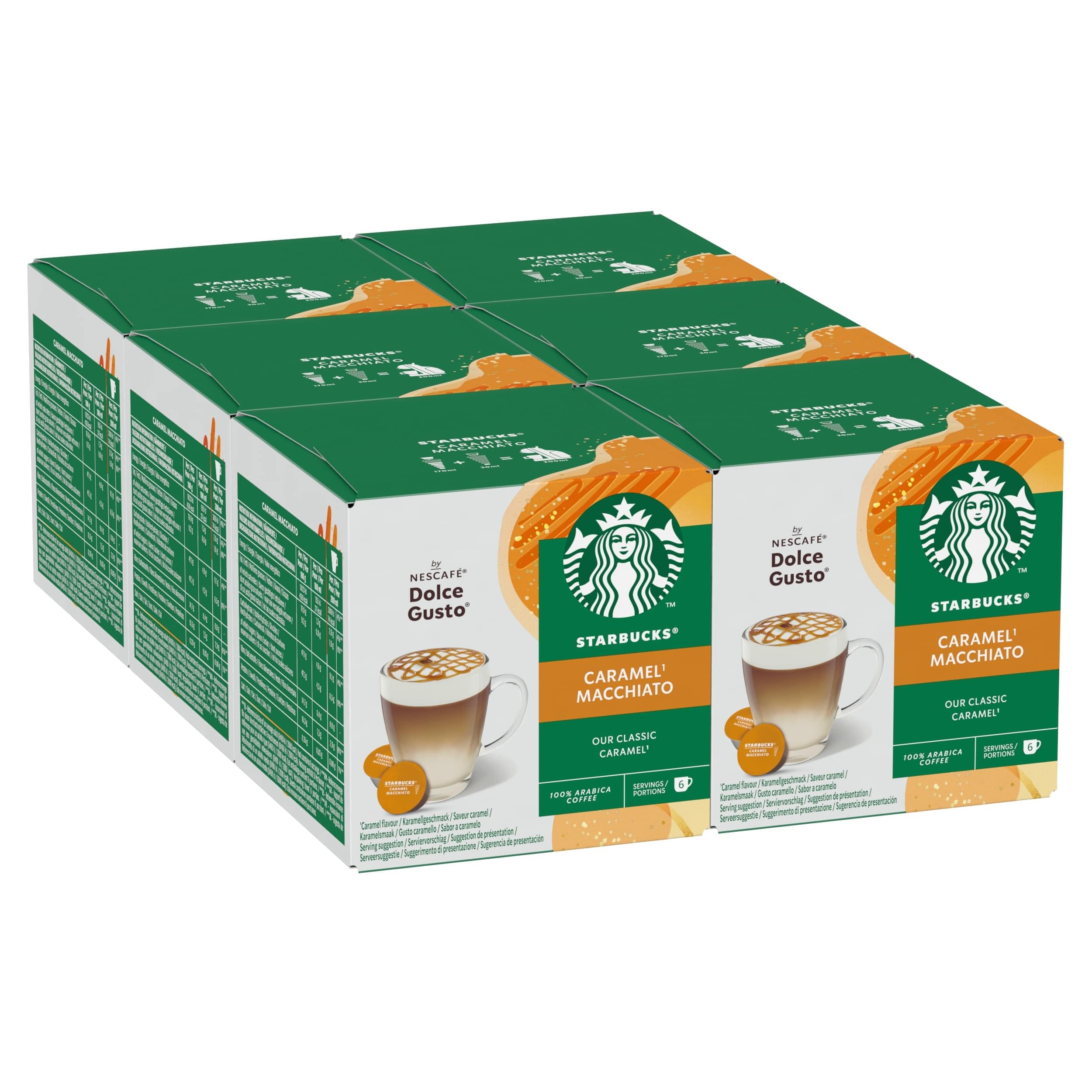 STARBUCKS Caramel Macchiato by NESCAFÉ Dolce Gusto Coffee Pods | 72 Count (6x12)