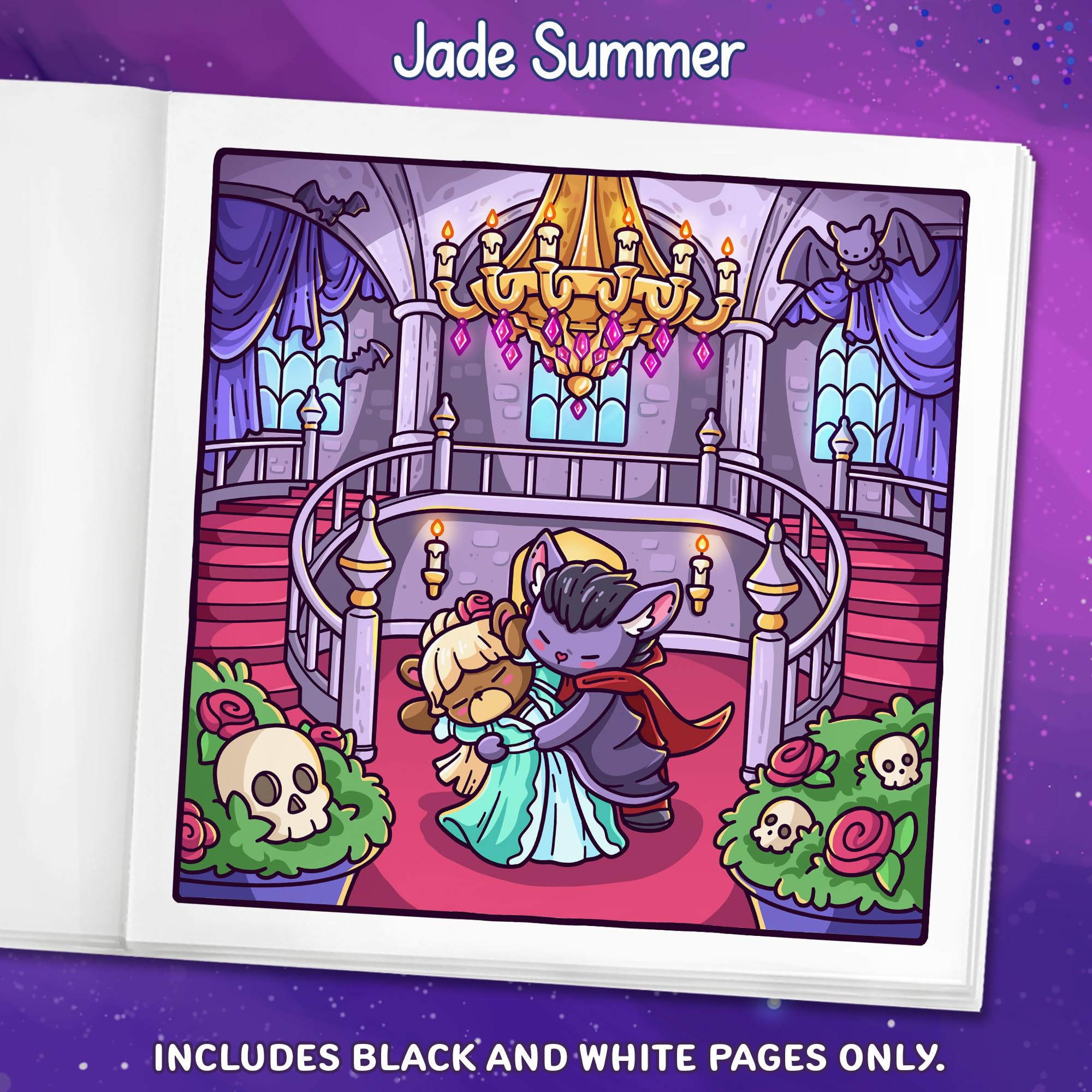 Spooky Places: Cozy Coloring Book for Adults and Teens with Cute and Creepy Designs by Jade Summer | 40 Images | Paperback 3