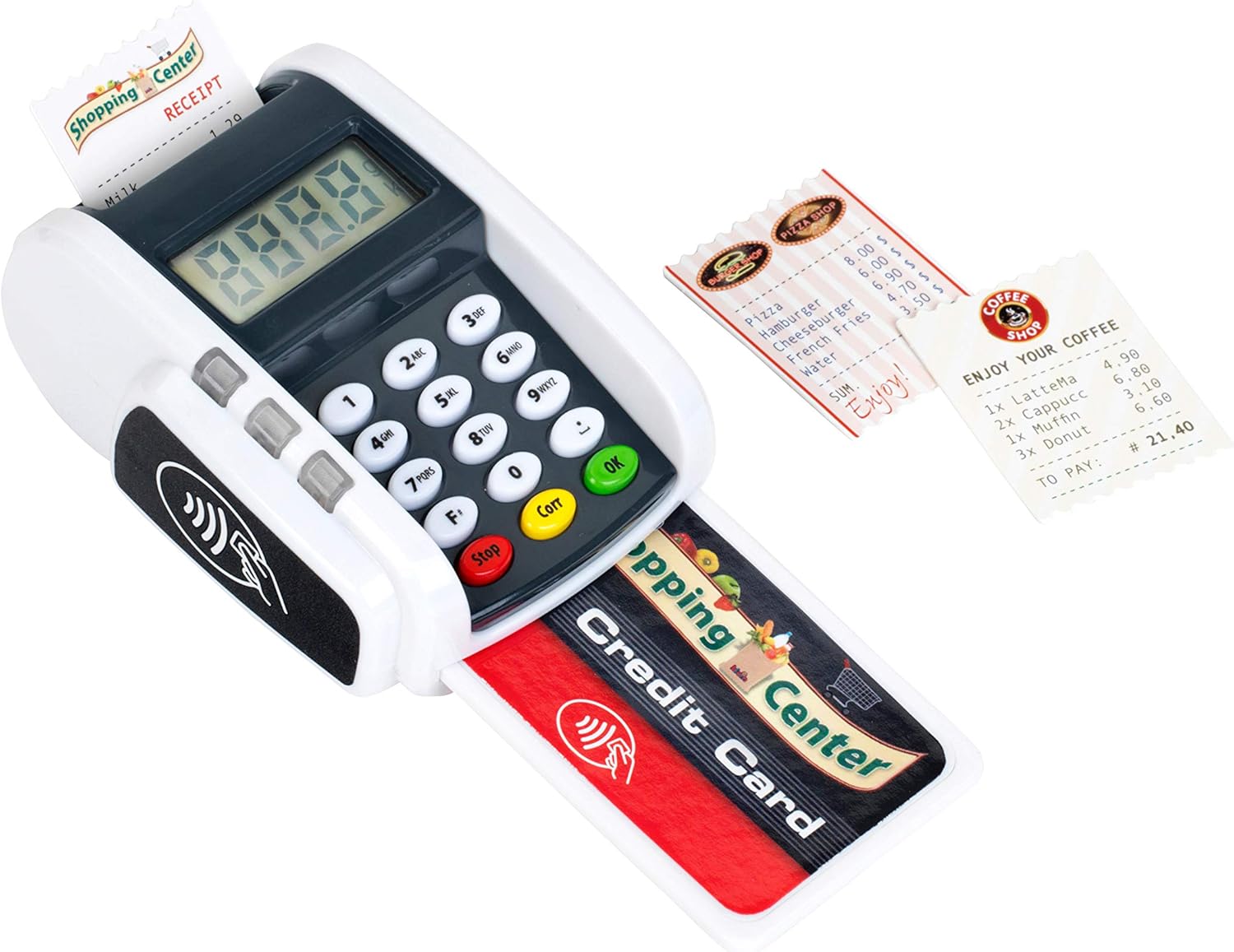 Theo Klein 9333 Pay Terminal with Light & Sound - Toy Cash Register Accessory 9