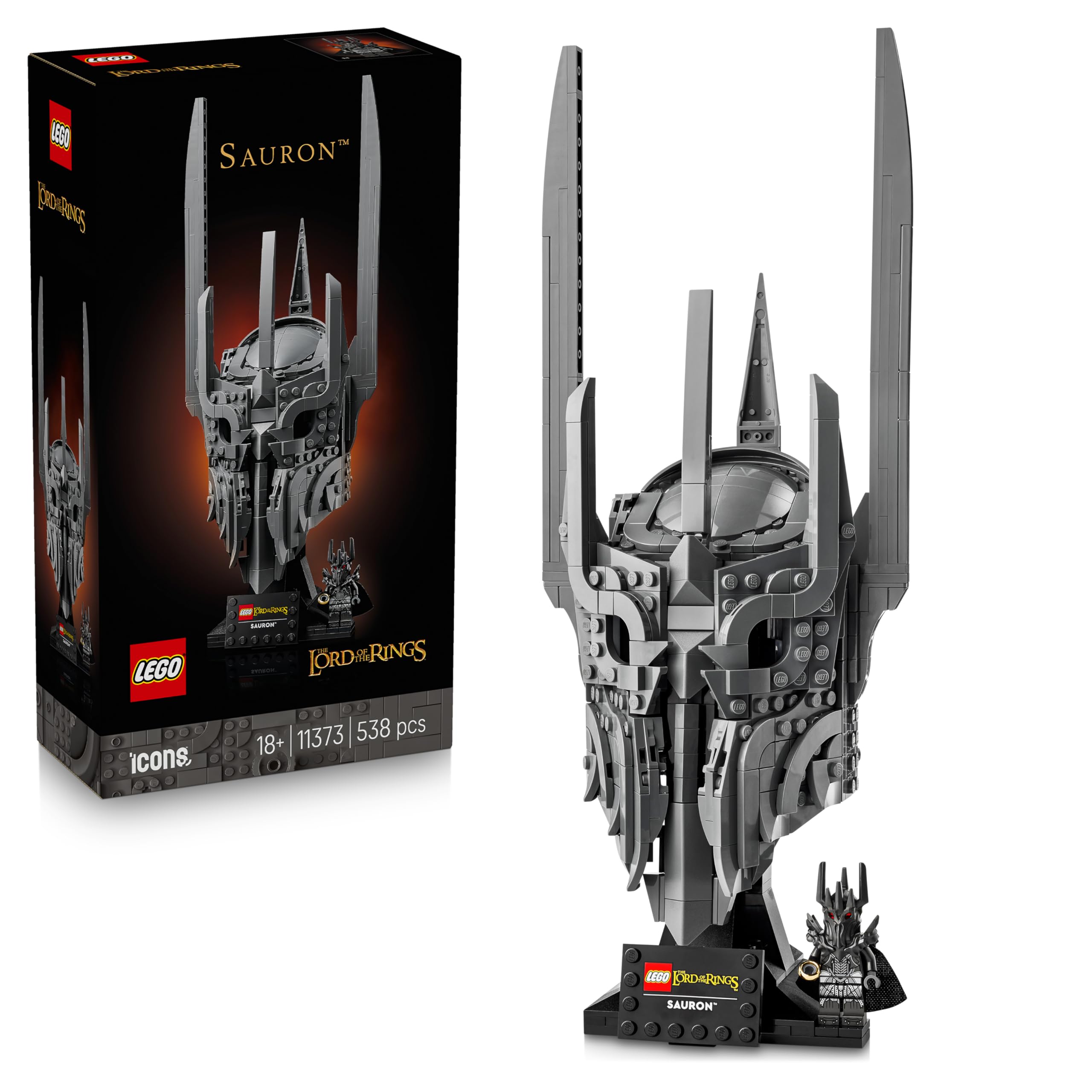 LEGO Icons The Lord of the Rings Sauron's Helmet Display Model Kit 11373 | Age 18+ 1