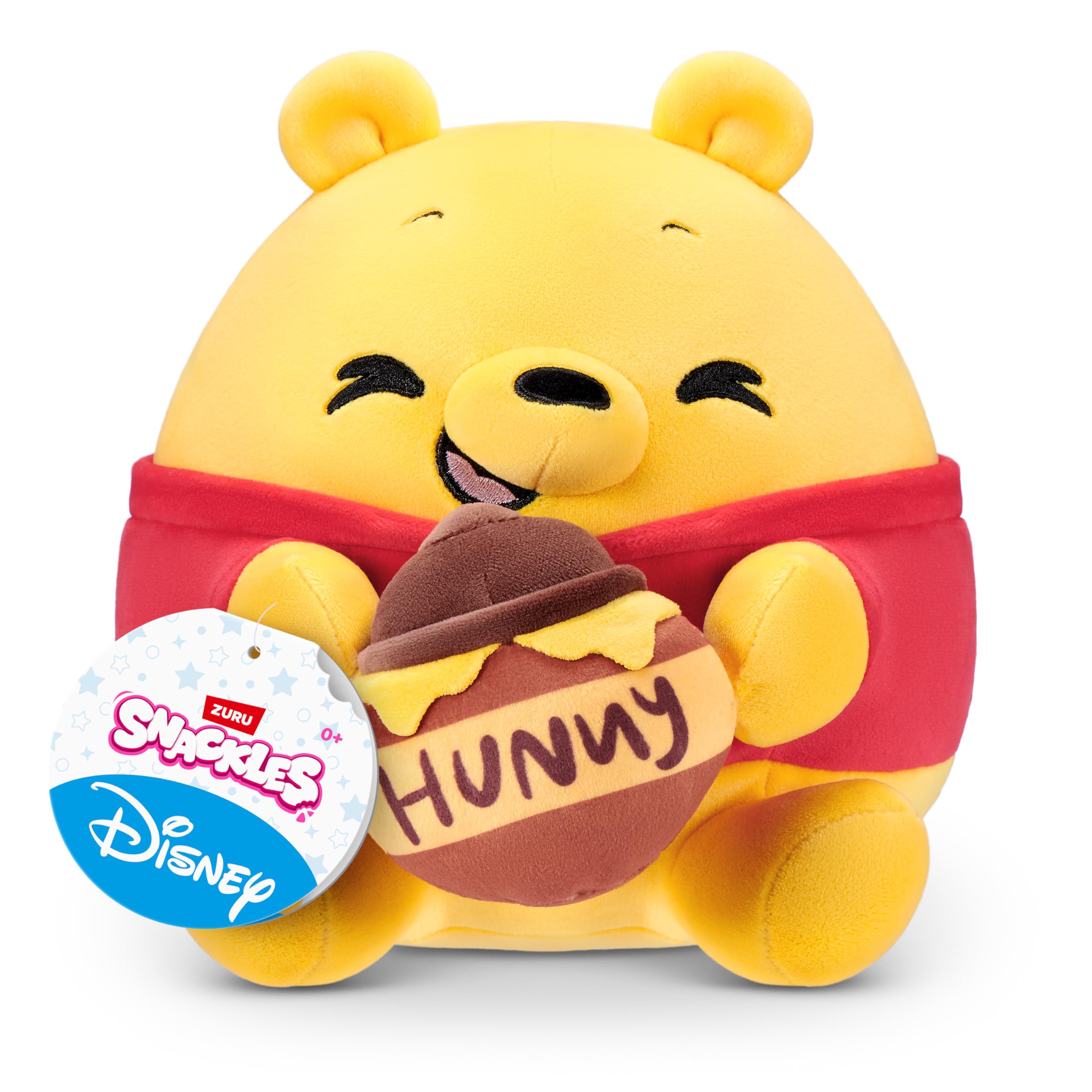 Snackles Winnie the Pooh & Honey 8-Inch Soft Plush Toy by ZURU | Ultra-Soft Polyester 1