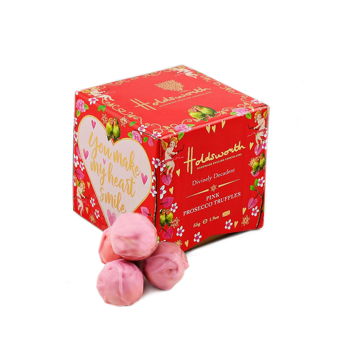 Holdsworth Chocolates - Pink Prosecco Love Handmade Chocolate Truffles