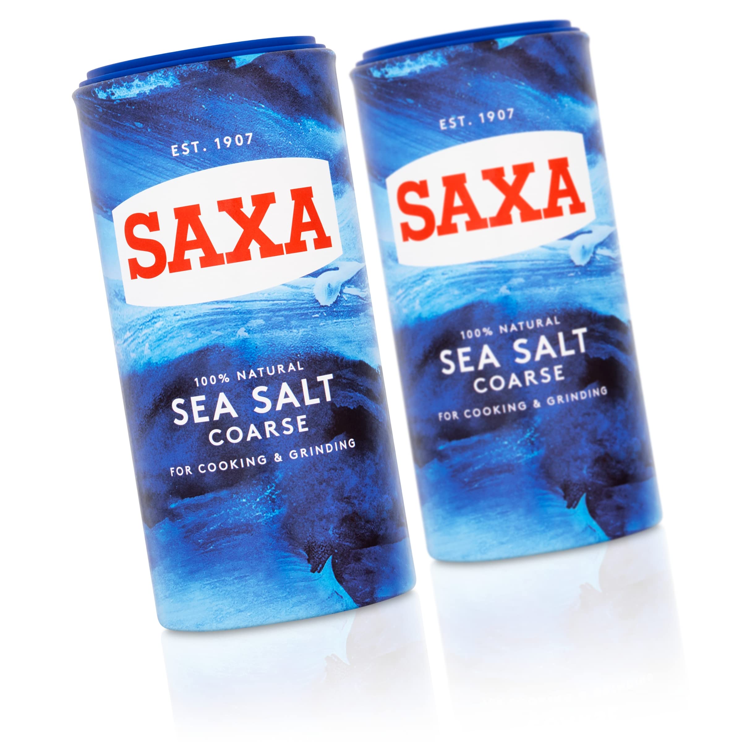 Saxa Sea Salt Coarse for Cooking & Grinding, 350g Drum 7
