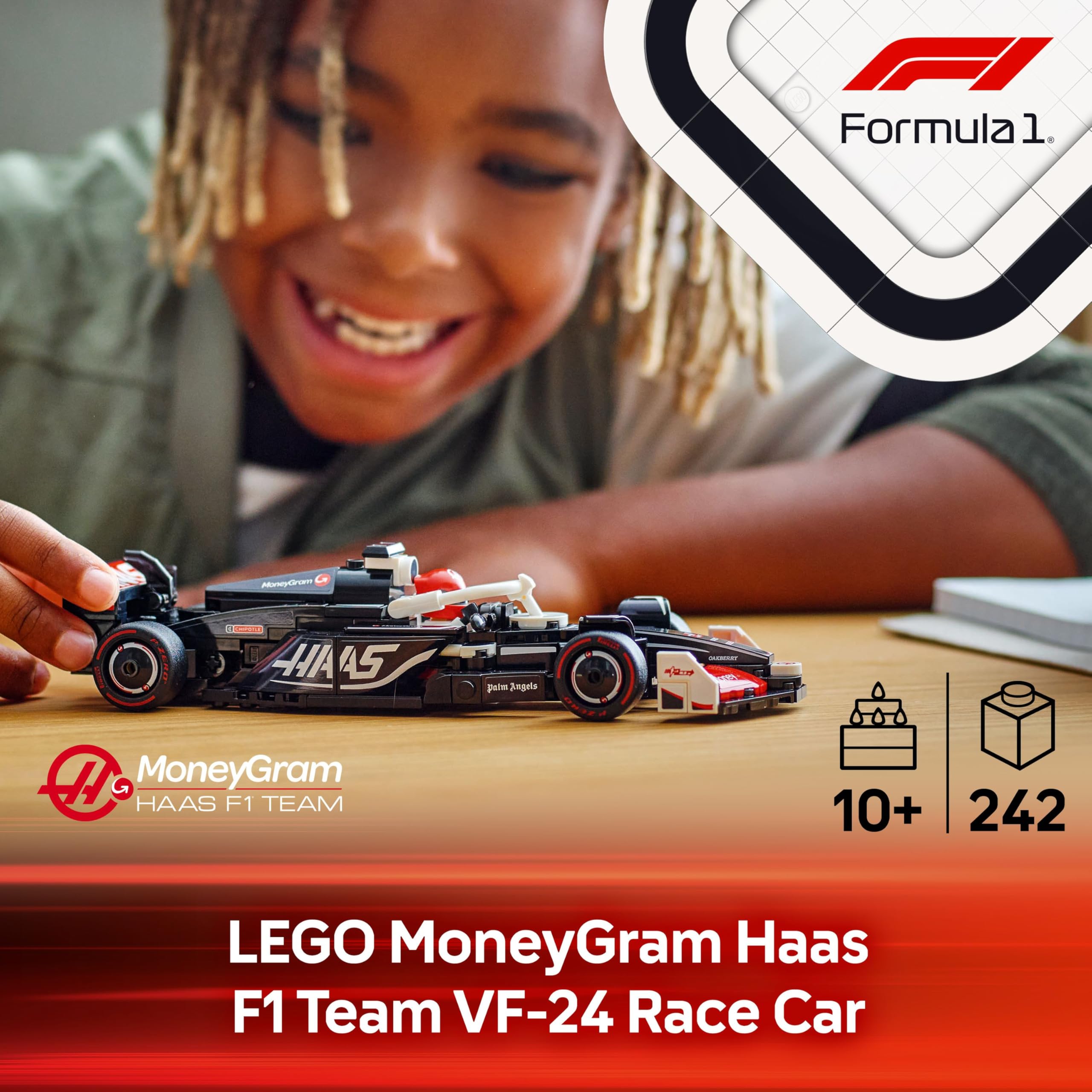 LEGO Speed Champions MoneyGram Haas F1 Team VF-24 Race Car Toy with Driver Minifigure - Building Set for 10+ 8