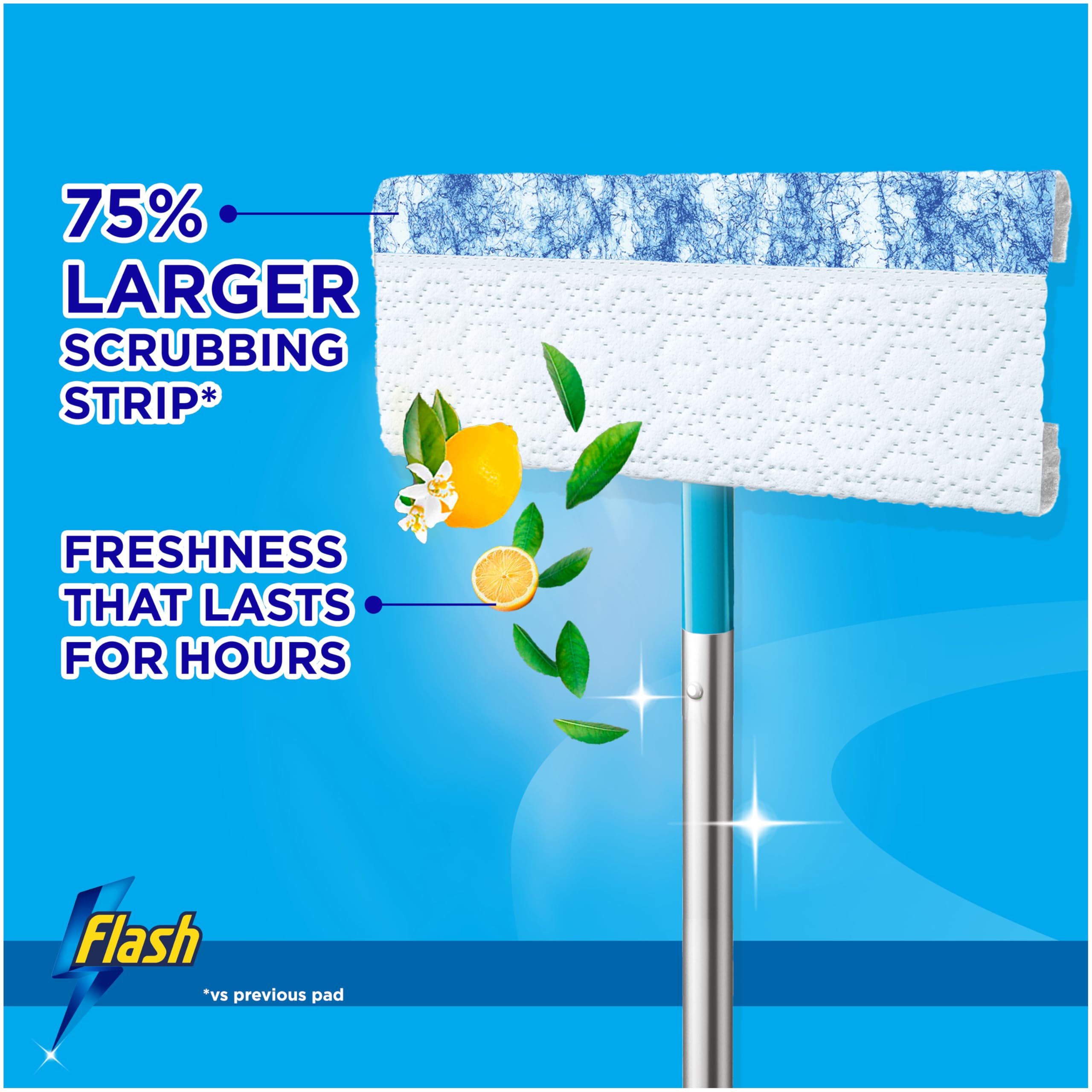 FLASH Speedmop Wet Mop Floor Cleaner Starter Kit with 6 Wet Refills | Citrus Scent 3