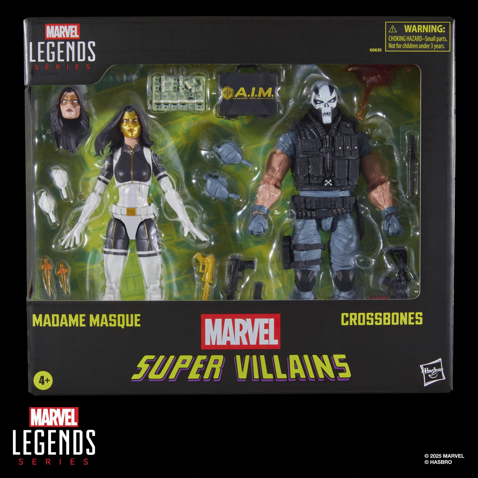 Marvel Legends Madame Masque and Crossbones Action Figures - 15cm Scale, 18 Accessories, Ages 4+ 2