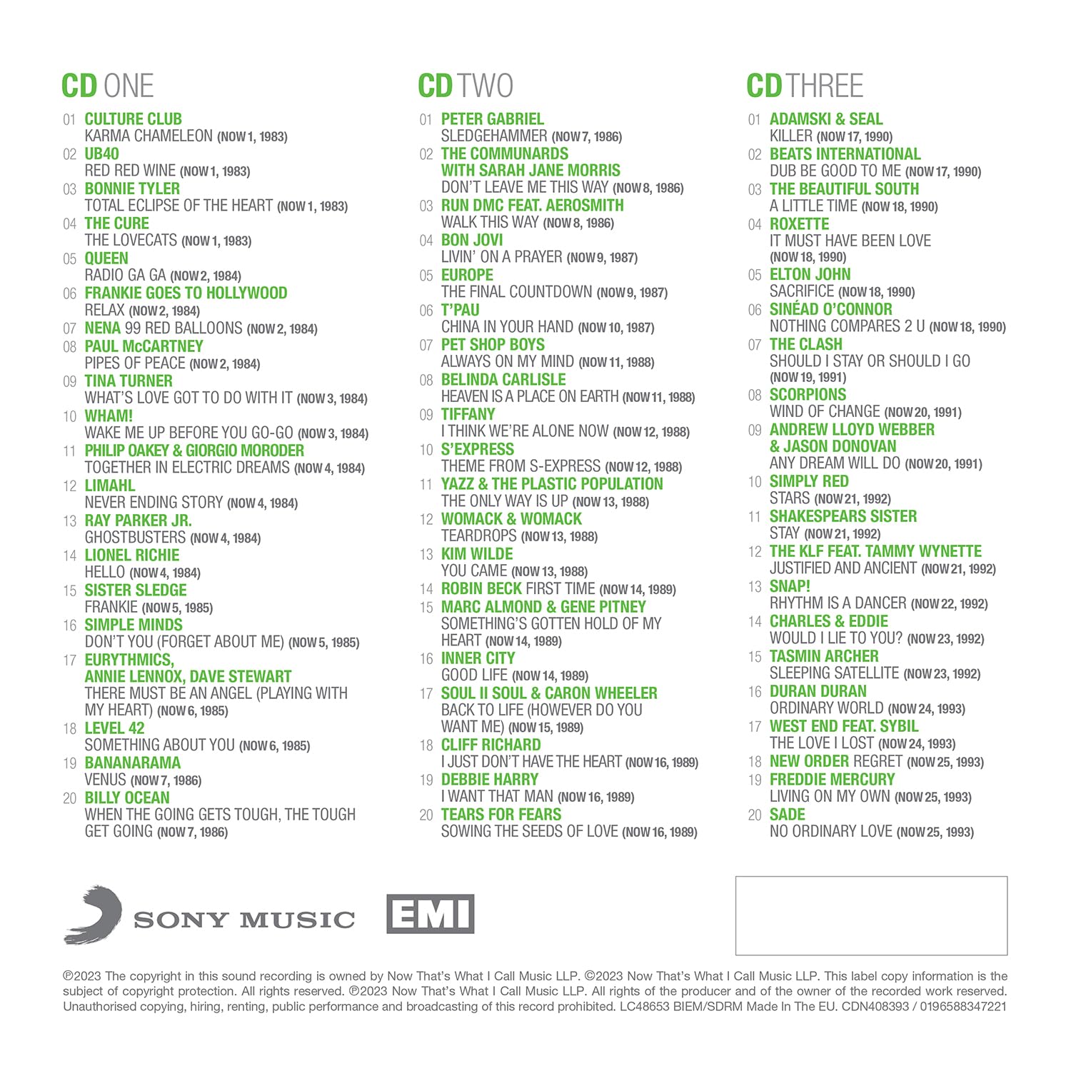 Various Artists - NOW That's What I Call 40 Years: Volume 1 - 1983-1993 [3CD Special Edition]