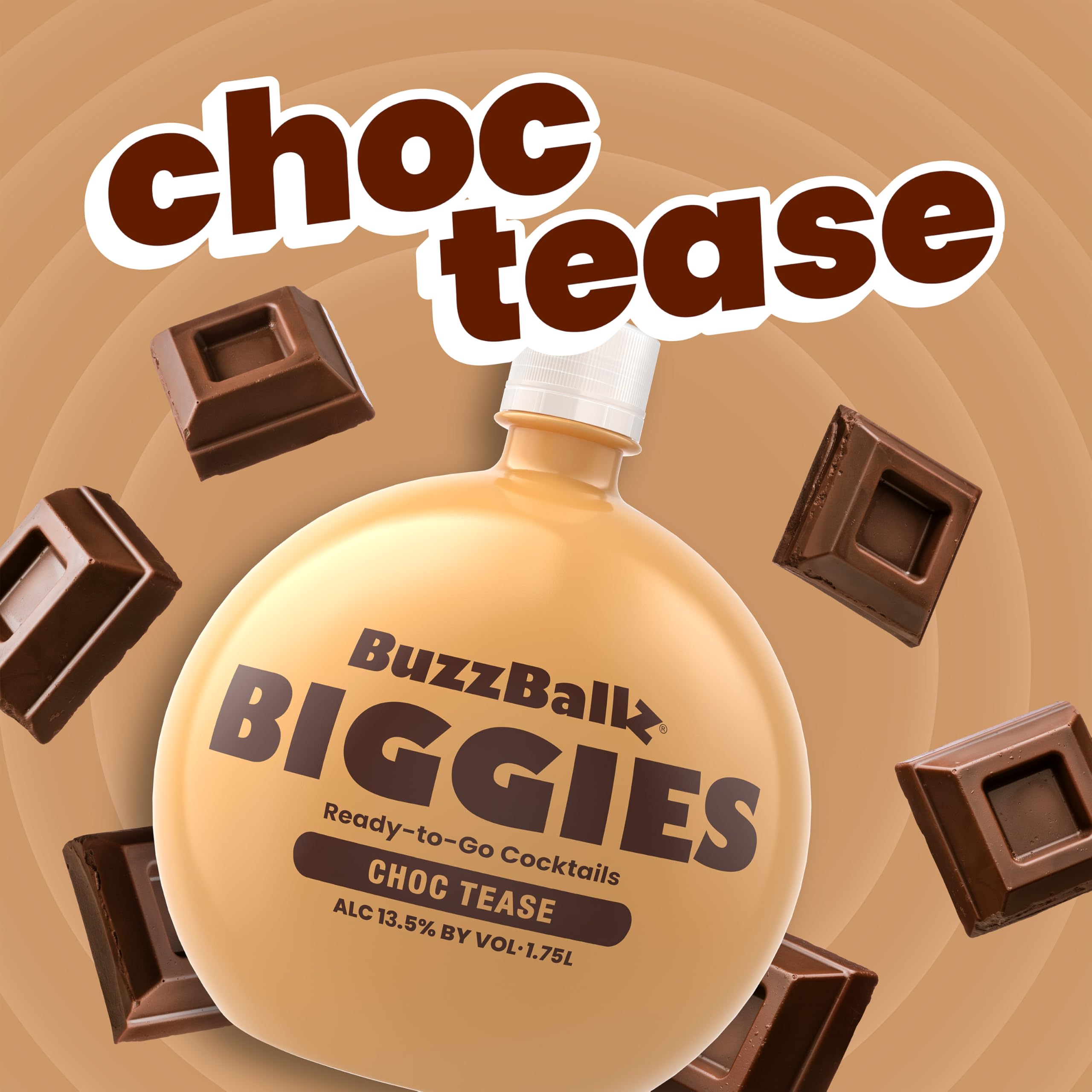 BuzzBallz Cocktails Biggies - Choc Tease Ready to Drink | Cream-Based Vodka Cocktail 2