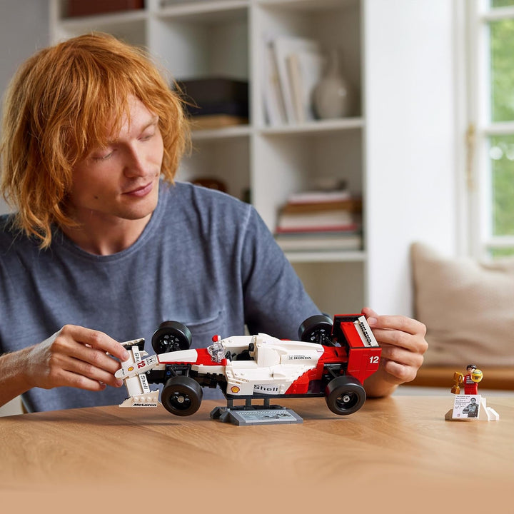 LEGO Icons McLaren MP4/4 & Ayrton Senna - F1 Model Car Building Set for Adults