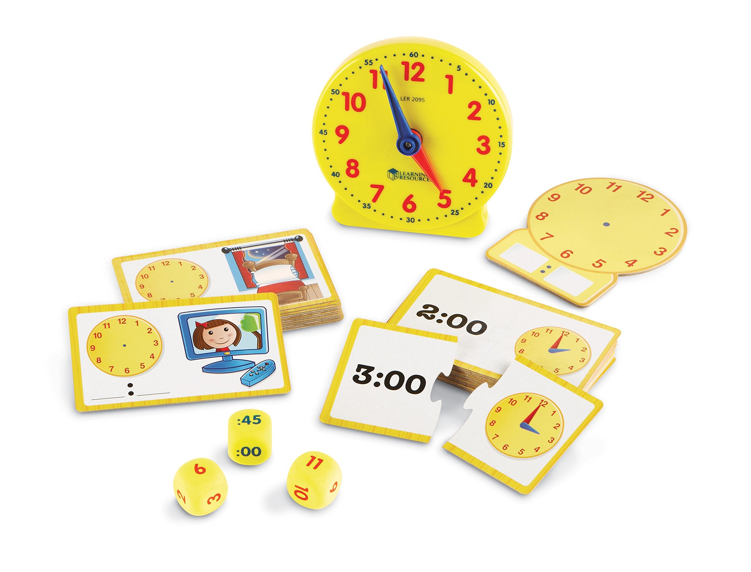 Learning Resources Time Activity Set - 120-Piece Educational Clock for Teaching Time, Ages 5-9 1