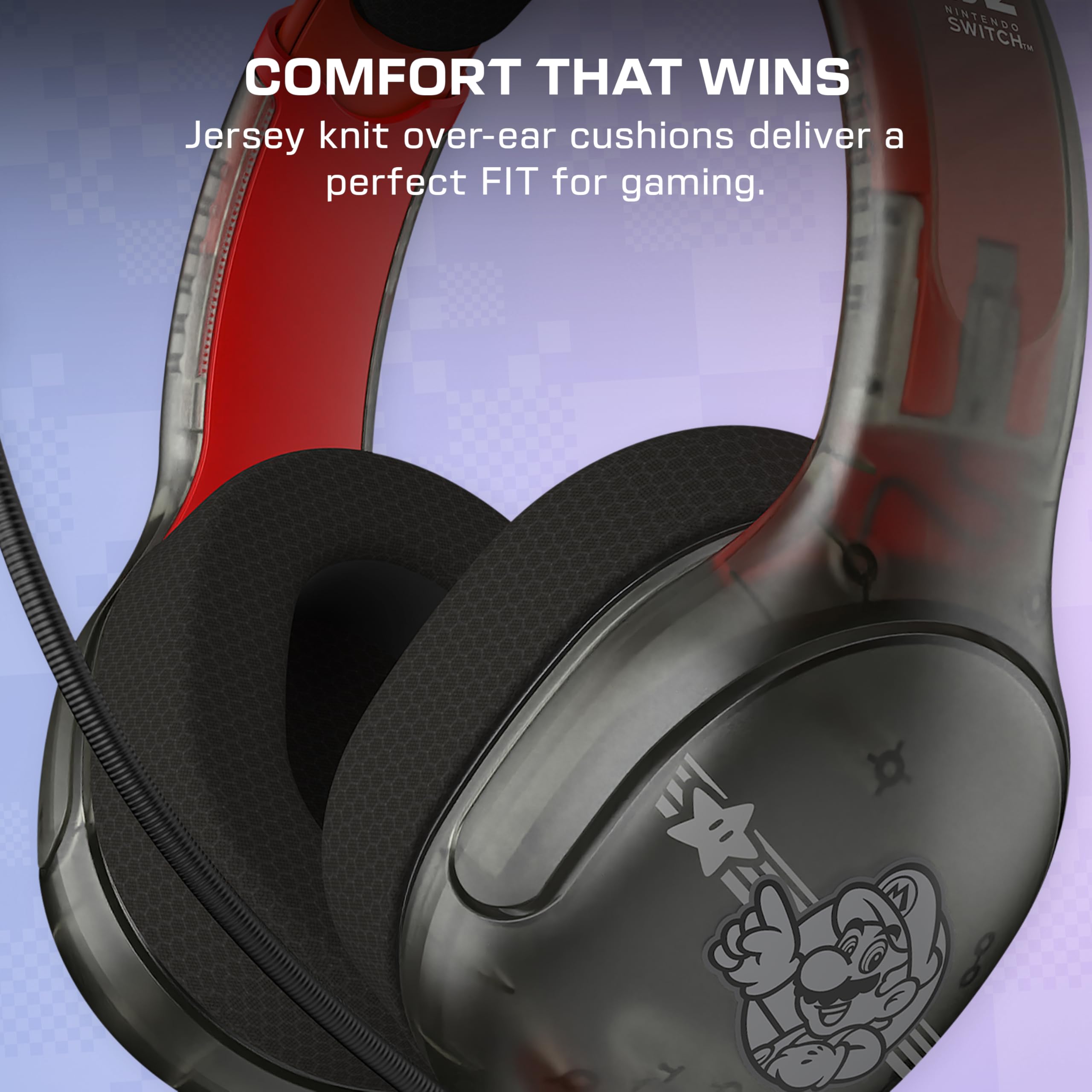 Turtle Beach Airlite Fit Mario Star Wired Gaming Headset | Officially Licensed for Nintendo Switch 2 4