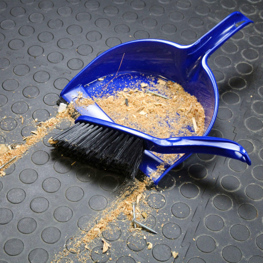 Faithfull - Plastic Dustpan and Brush Set 220 mm Wide