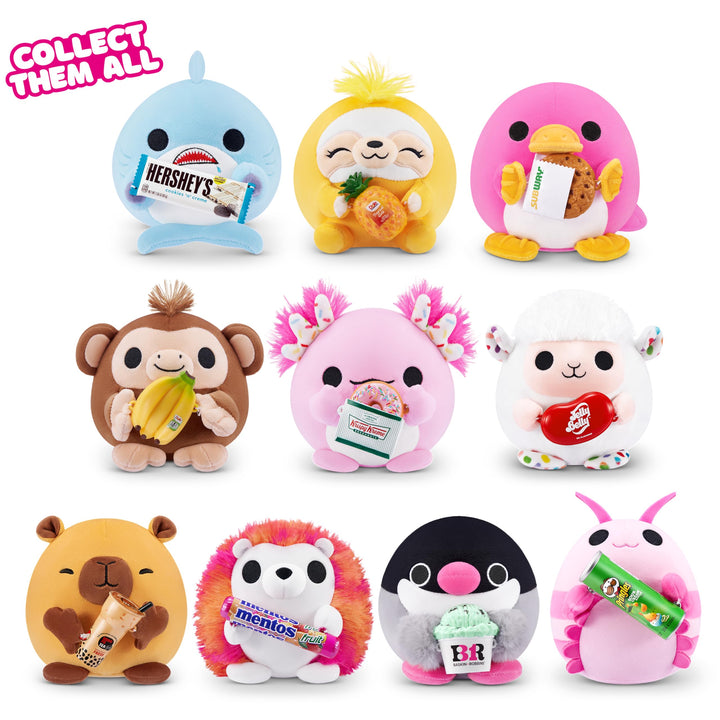Snackles Series 2 - Random Assortment 5-inch Plush with Licensed Snack Accessory