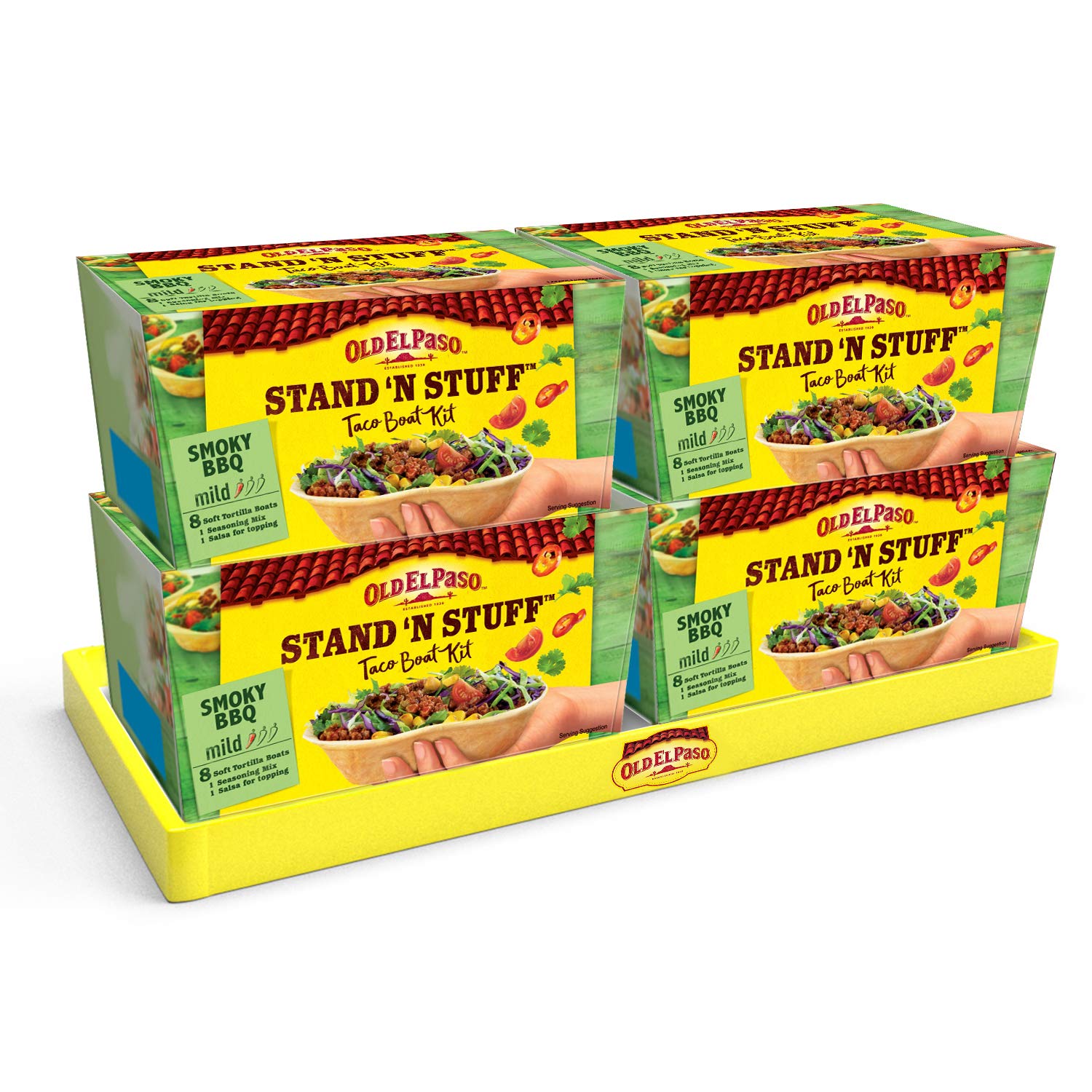 Old El Paso Stand 'N' Stuff Smoky BBQ Soft Taco Kit 345g (Pack of 4) 1