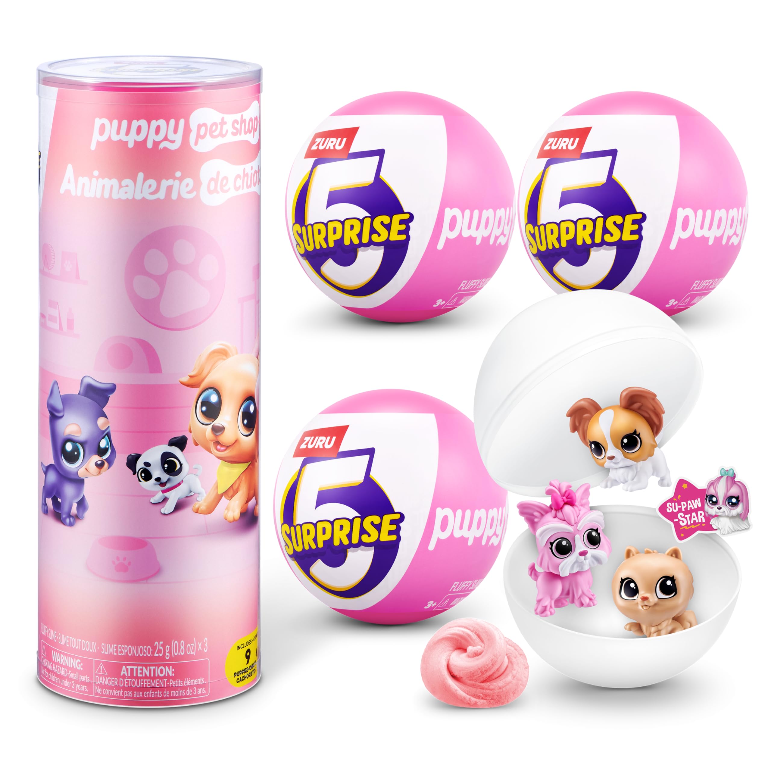 5 Surprise Puppies Pet Shop Series 1 - 3 Pack | Collectible Mini Puppies | Ages 3+ 1