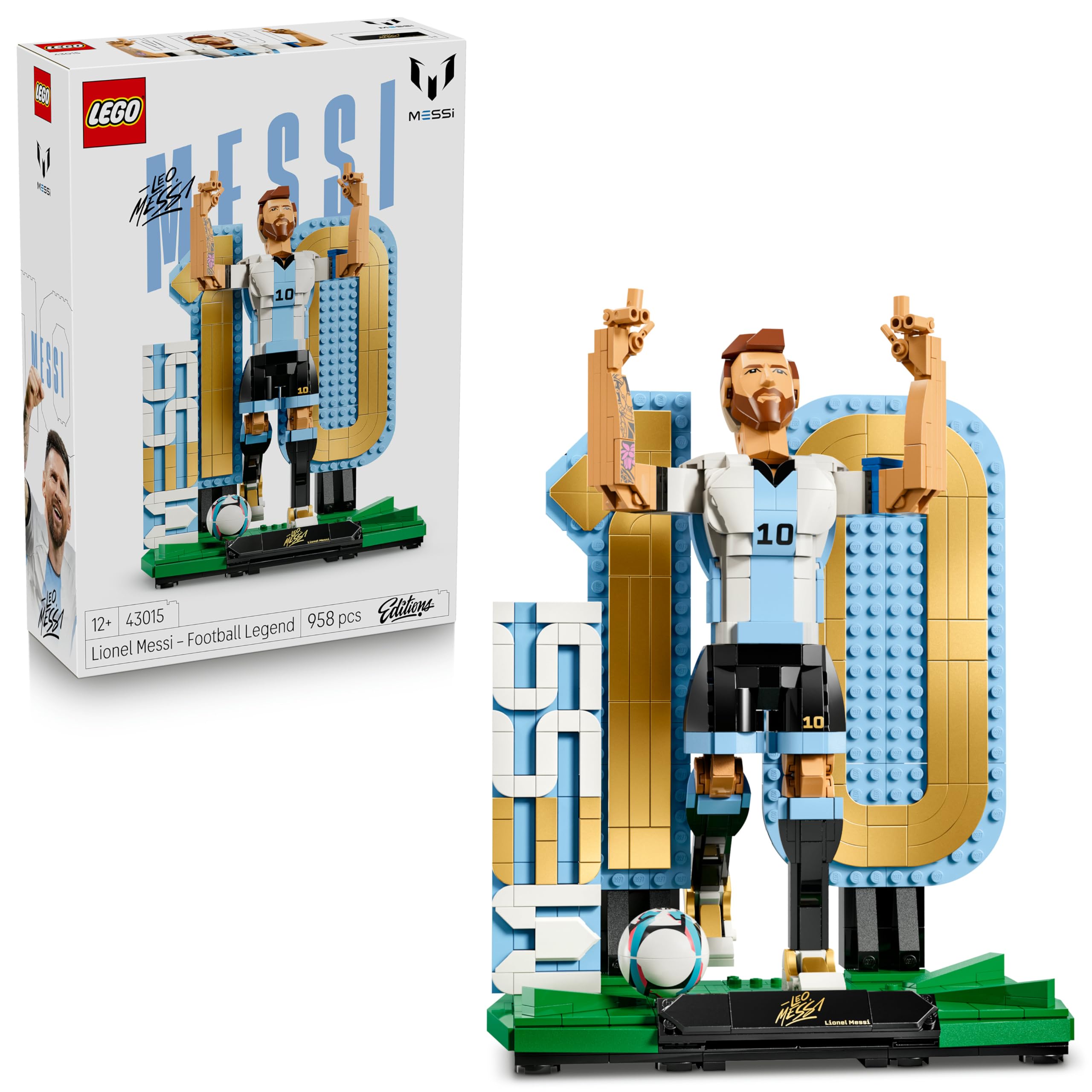 LEGO Editions Lionel Messi – Football Legend 3D Figure Display Model | Age 12+ 1