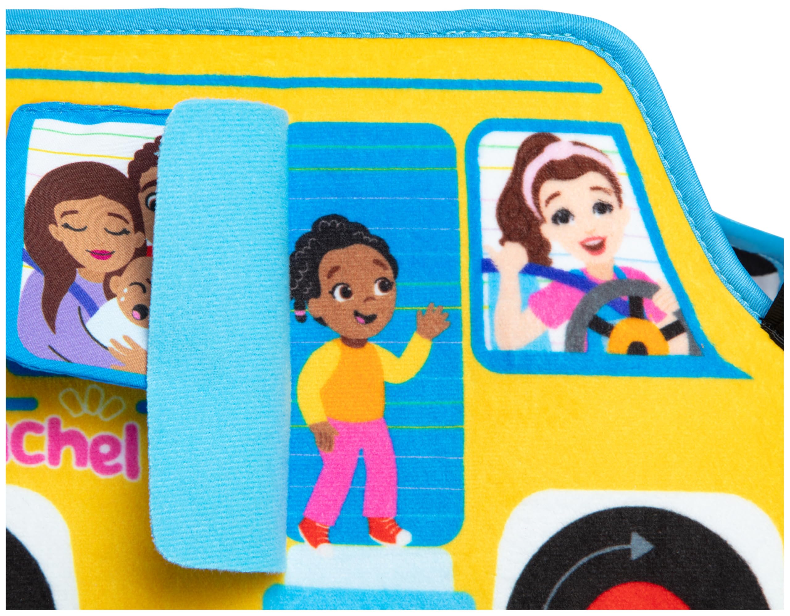 Ms. Rachel Tummy Time Activity Bus - Soft Folding Play Mat with Mirror & Textures for Sensory Development 17