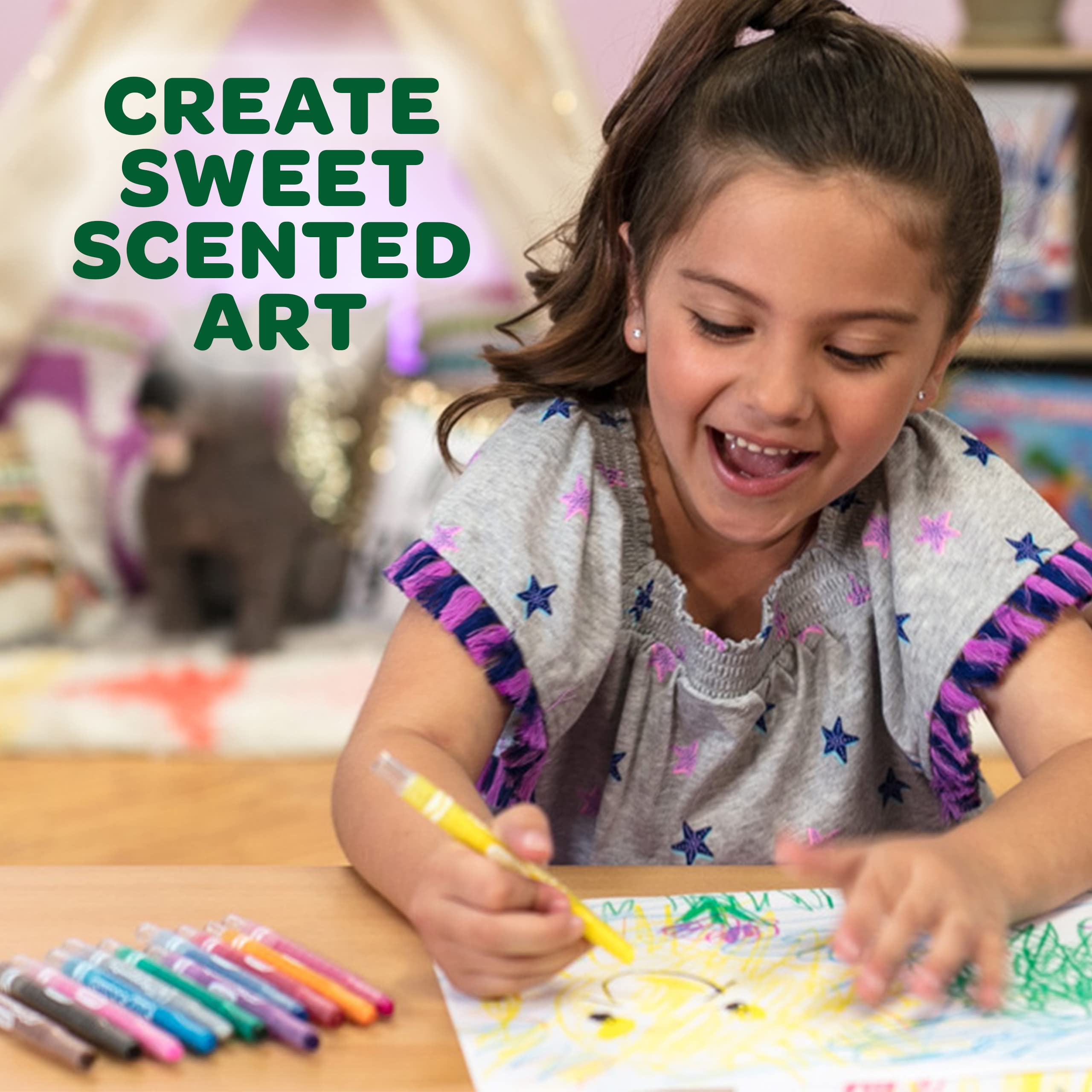 CRAYOLA Silly Scents Colouring Tub - Over 50 Scented Items | Includes Crayons, Markers, Pencils & Book | Ages 4+ 5