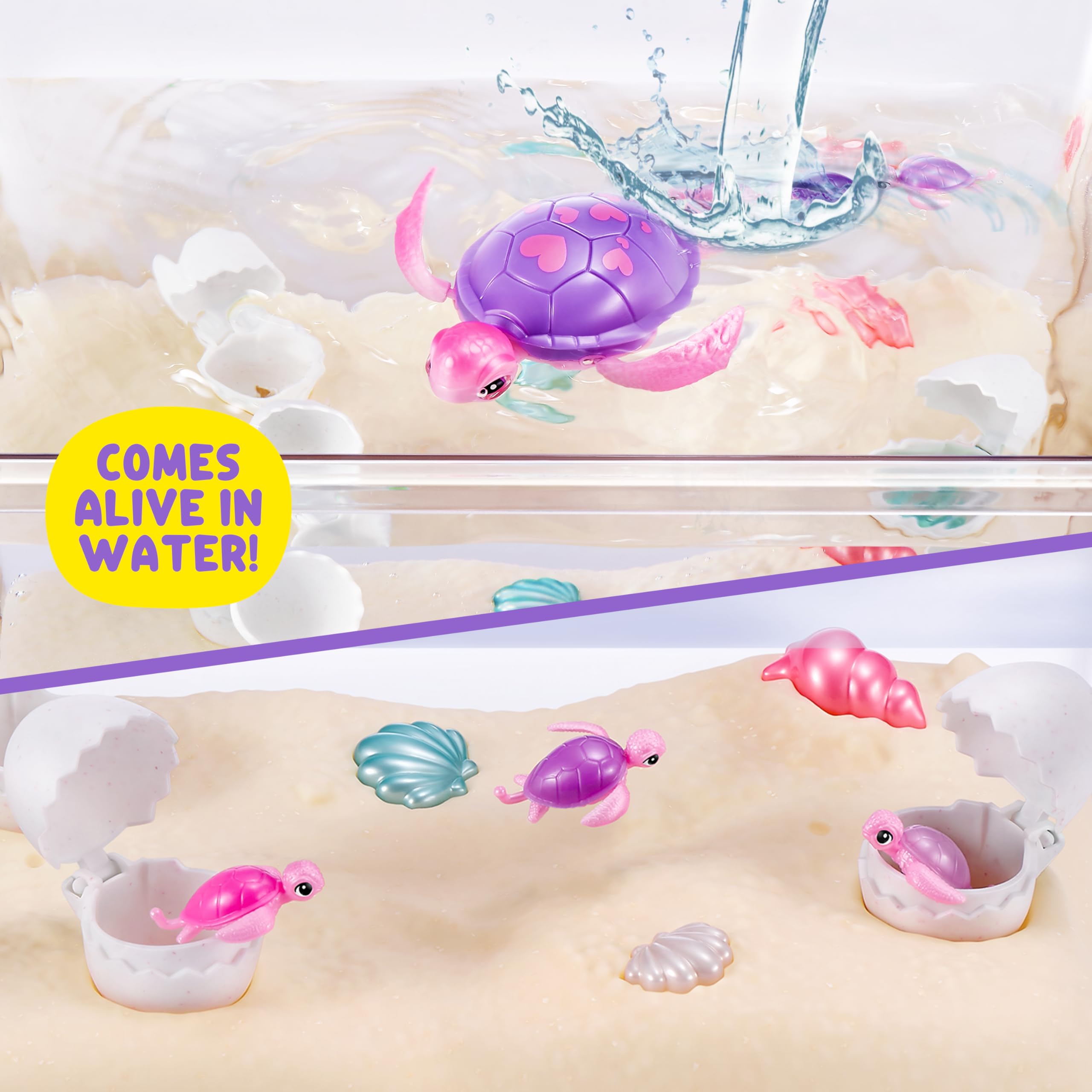 Pets Alive Mama Turtle Surprise von ZURU – Roboter-Haustierschildkröte mit Schwimm- und Lauffunktion, ab 3 Jahren 4