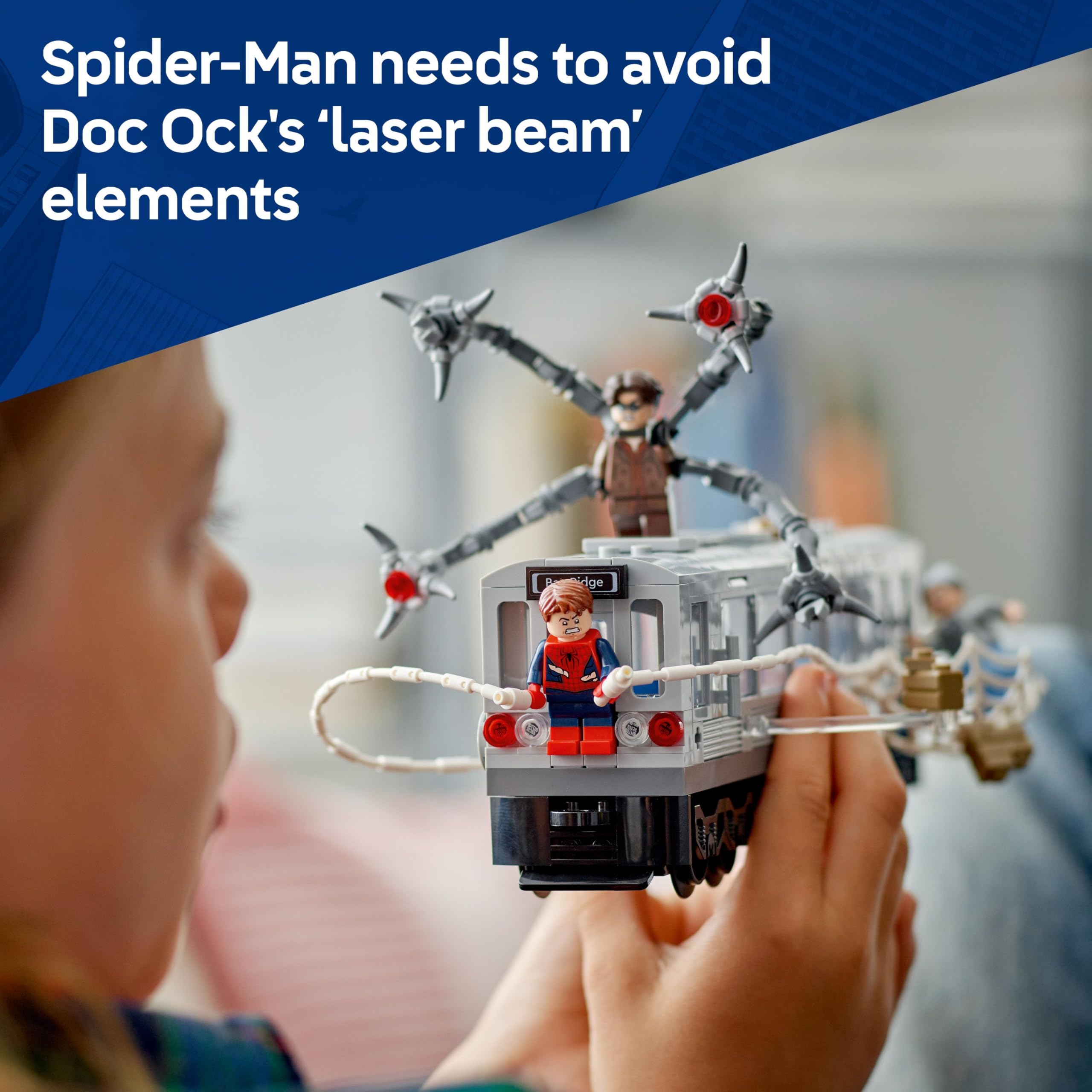 LEGO Marvel Spider-Man vs. Doc Ock Subway Train Scene - Building Playset for Ages 9+ 9