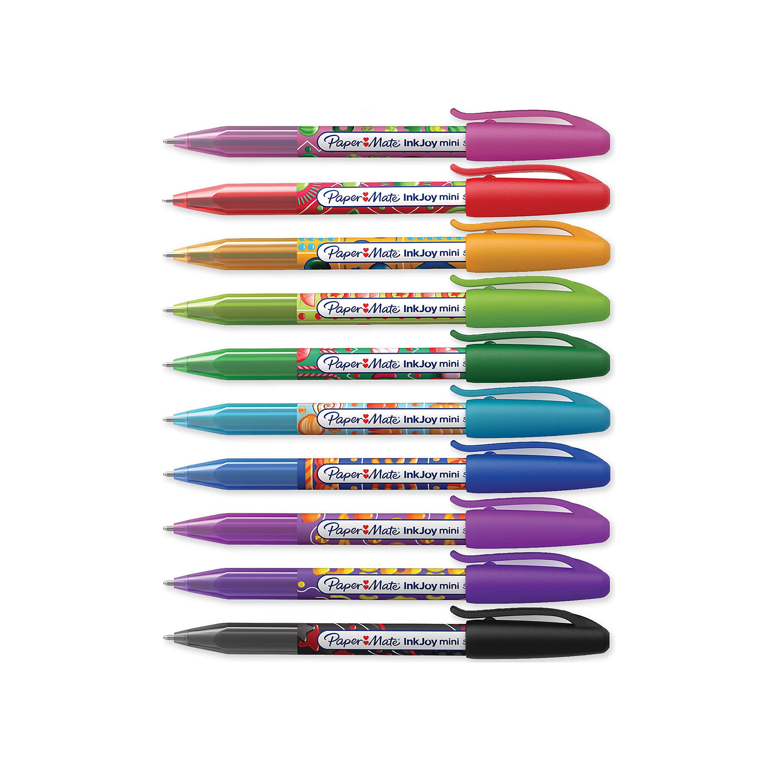 Paper Mate InkJoy Mini Ballpoint Pens, Retractable, Medium Point (1.0mm), Candy Pop Wraps, 10 Count 3