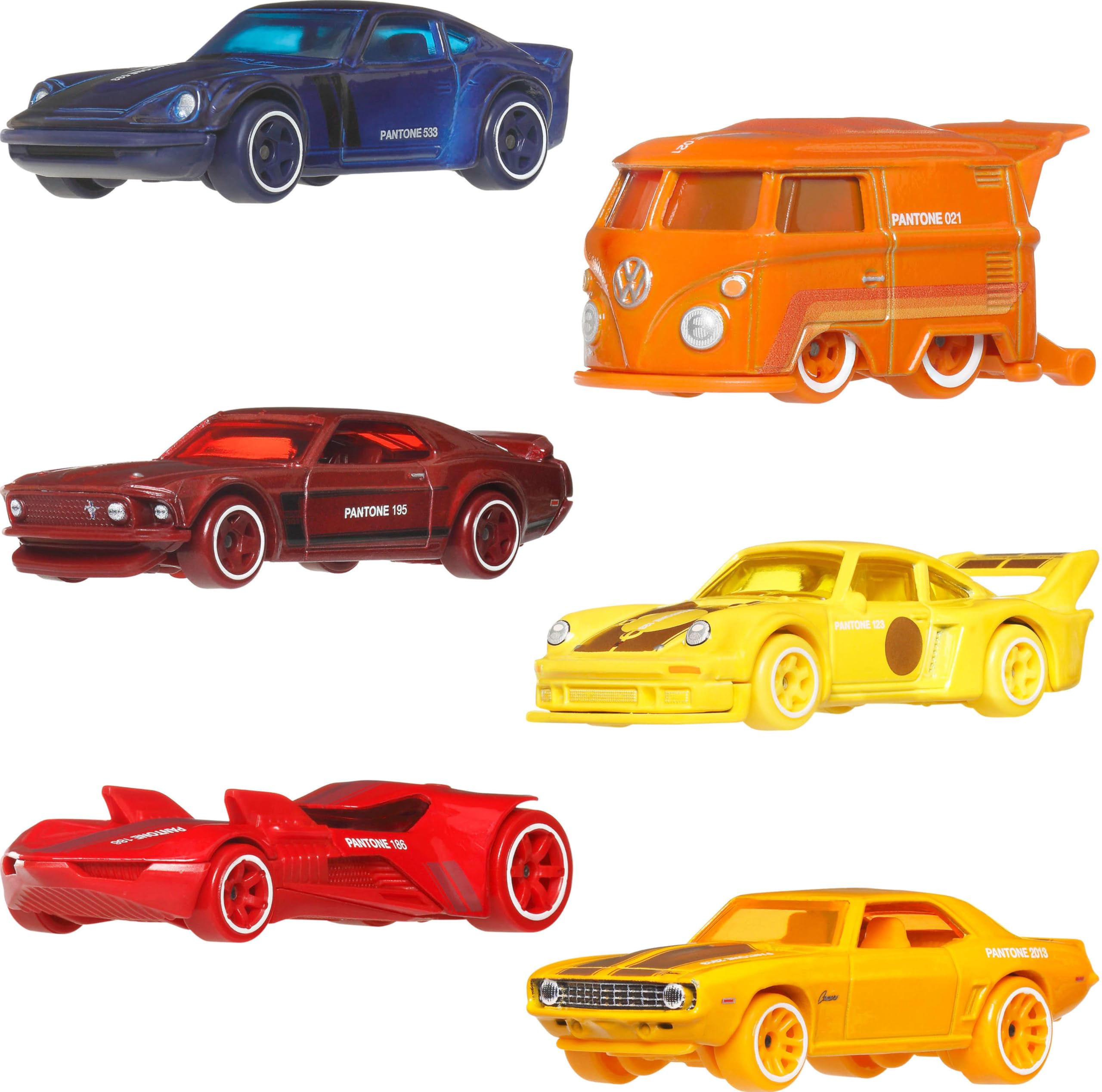 Hot Wheels Pantone Multipack of 6 Die-Cast Toy Cars & Vans | 1:64 Scale | Model JNK94 1