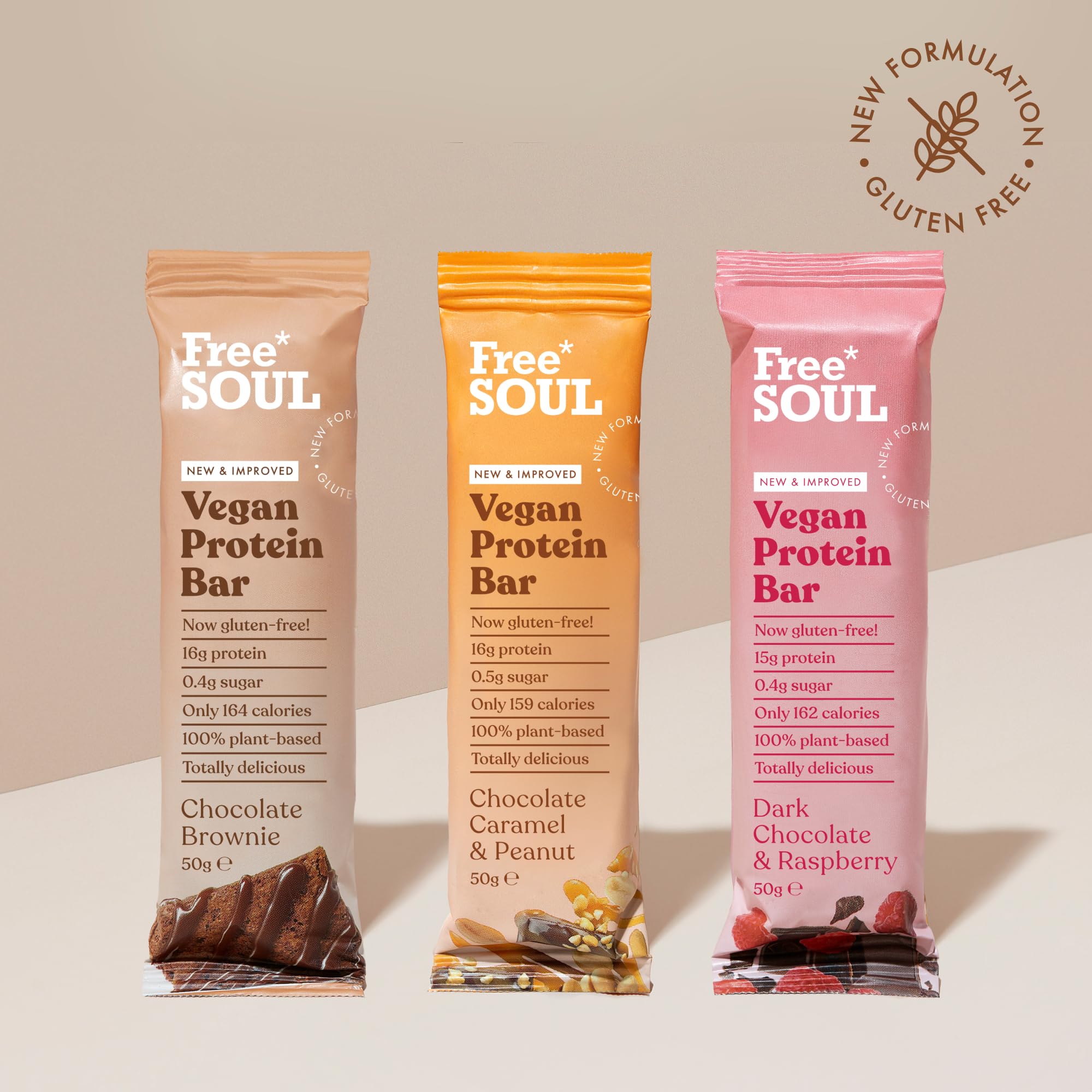 Free Soul Vegane Proteinriegel 12 x 50 g | Pflanzlicher Schokoladen-Protein-Snack | Proteinreich, zuckerarm 8