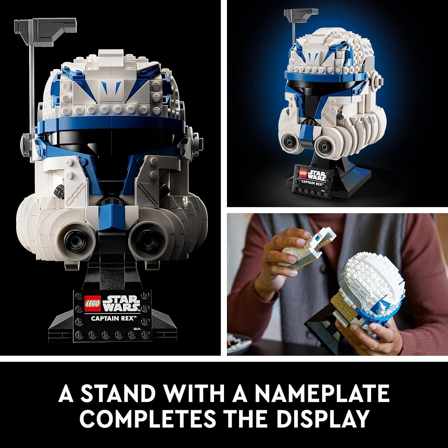 LEGO Star Wars Captain Rex Helmet 75349 - Collectible Building Set for Adults 6