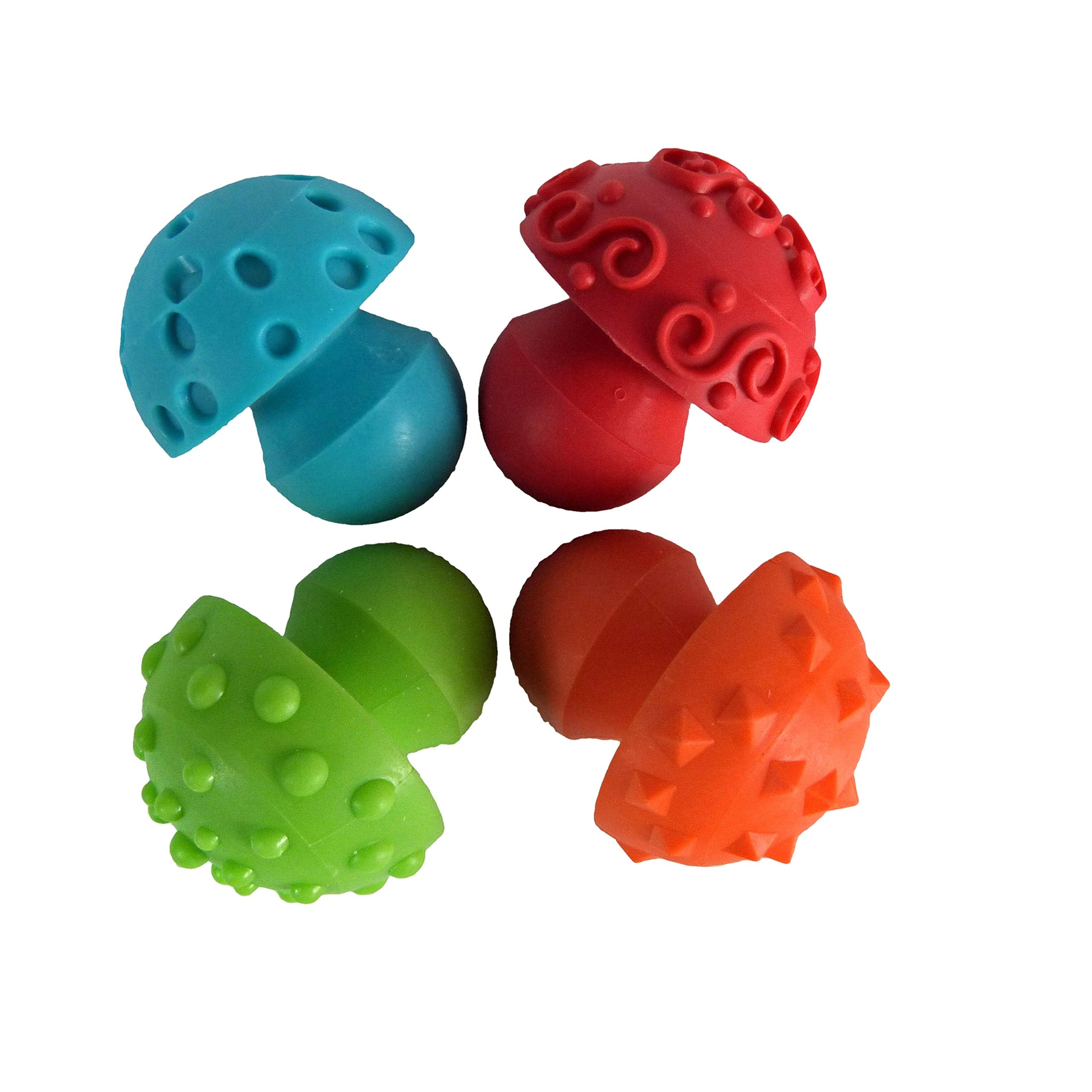 Craftplay Dough Hemispherical Stampers - Pack of 4 Patterns for Toddlers & Kids 1