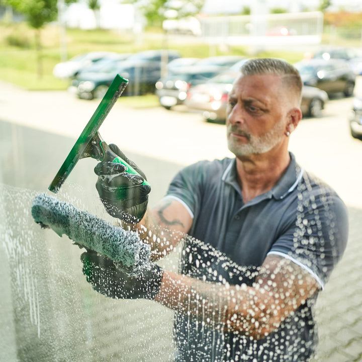 Unger AK013 Window Cleaning Kit 3-in-1 Starter Set with Squeegee, Microfibre Washer & Bucket