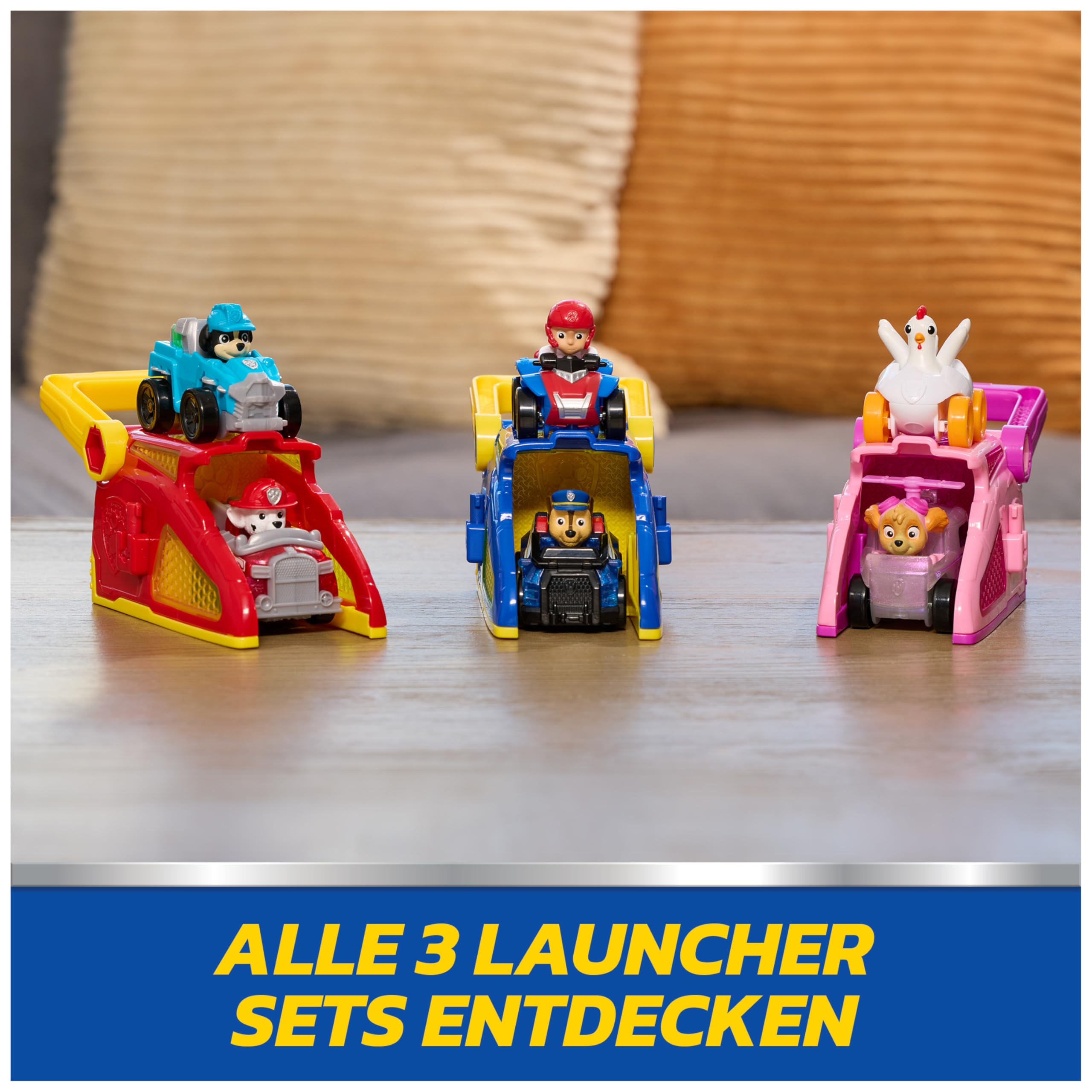 Paw Patrol Pup Squad Launchers 2-Pack with Chickaletta Vehicle | Ages 3-9 | Multicolor Plastic 6