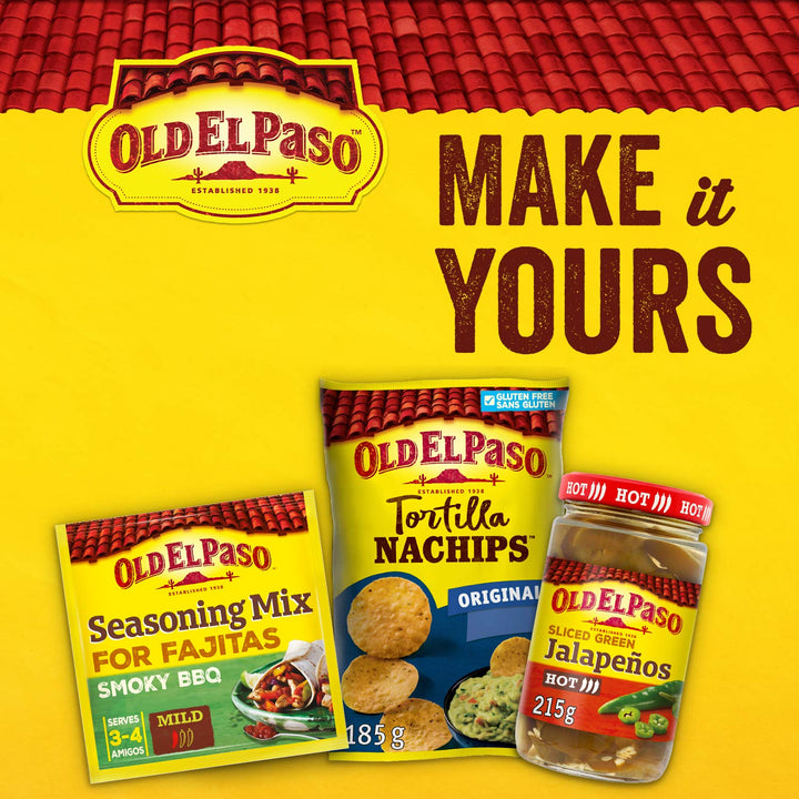 Old El Paso Gluten Free Crunchy Original Tortilla Chips 185g (Pack of 5)
