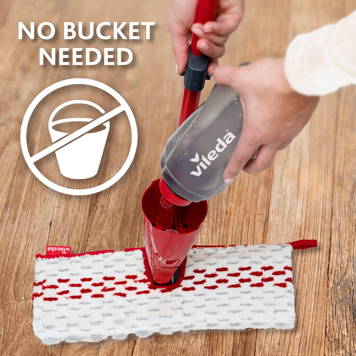 Vileda 1-2 Spray Max Mop - Dual-Sided Microfibre Head | Refillable 650ml Tank | Washable Pad 2