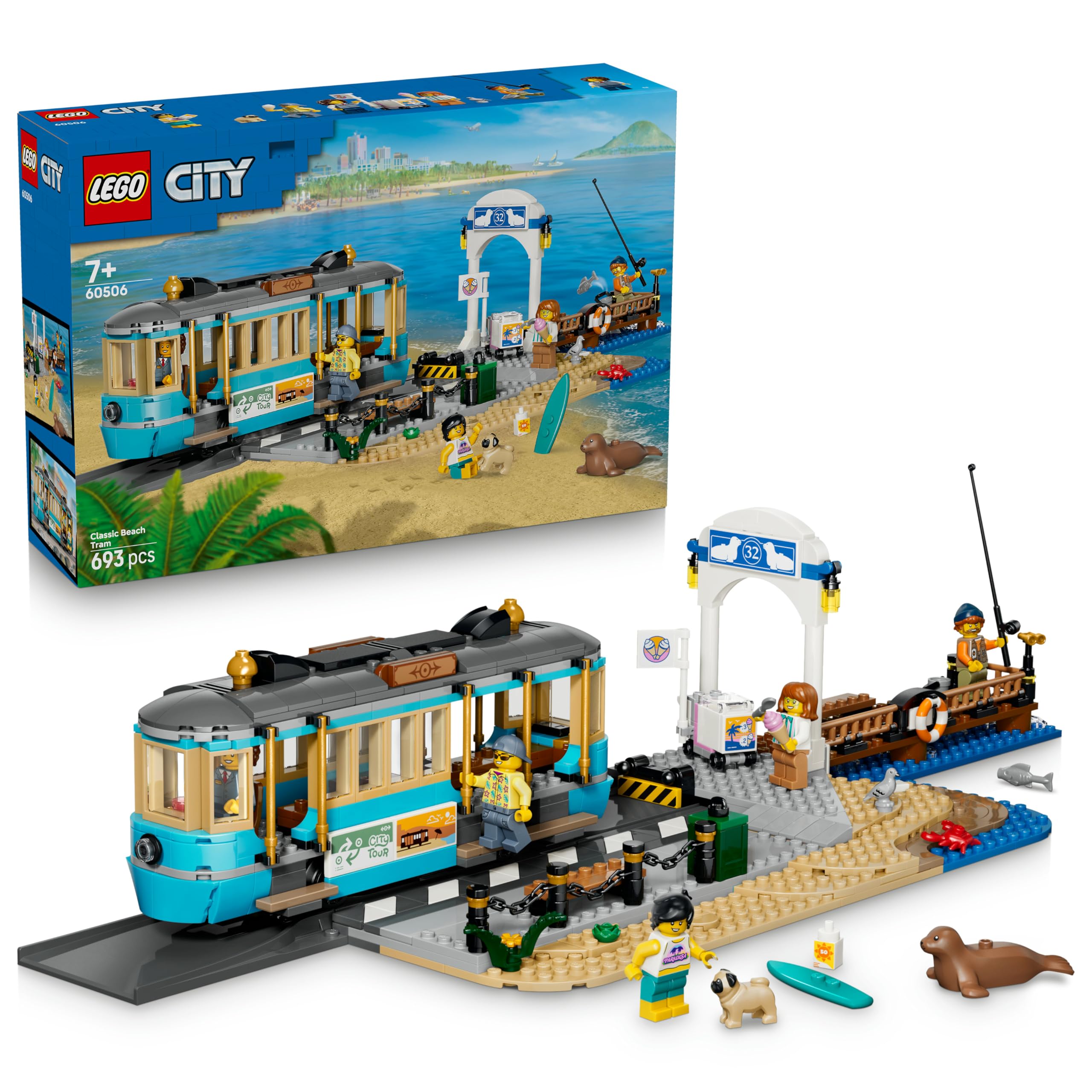 LEGO City Classic Beach Tram Building Set | Ages 7+ | Model 60506 1