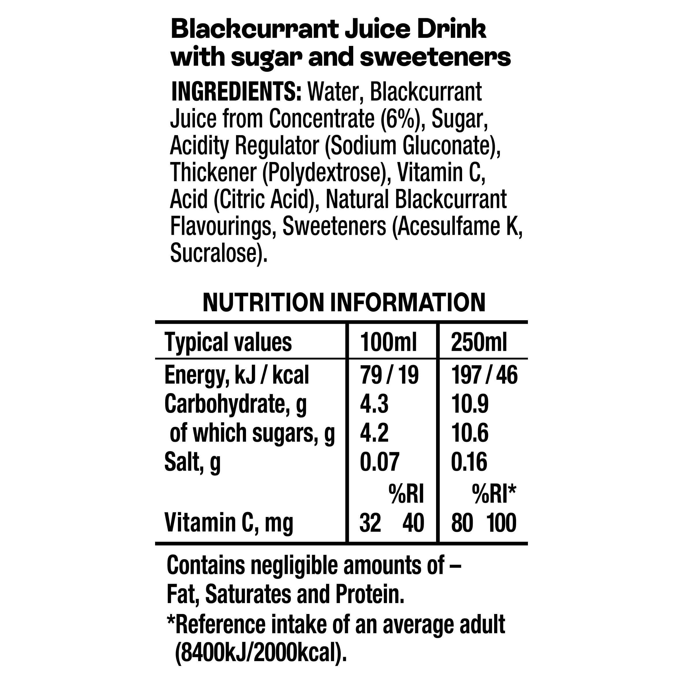 Ribena Blackcurrant Juice Drink - Rich in Vitamin C | 1L Carton 4