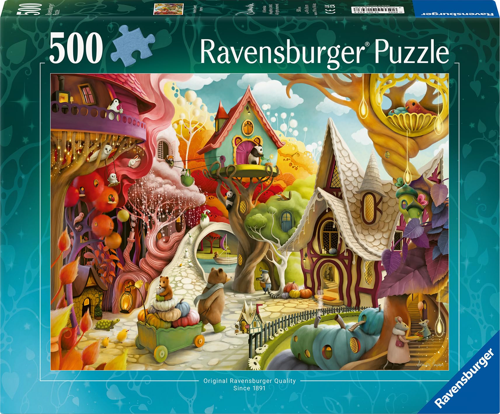 Ravensburger Home Sweet Home Puzzle - 500 Pieces | Artwork by Demelsa Haughton | FSC Certified