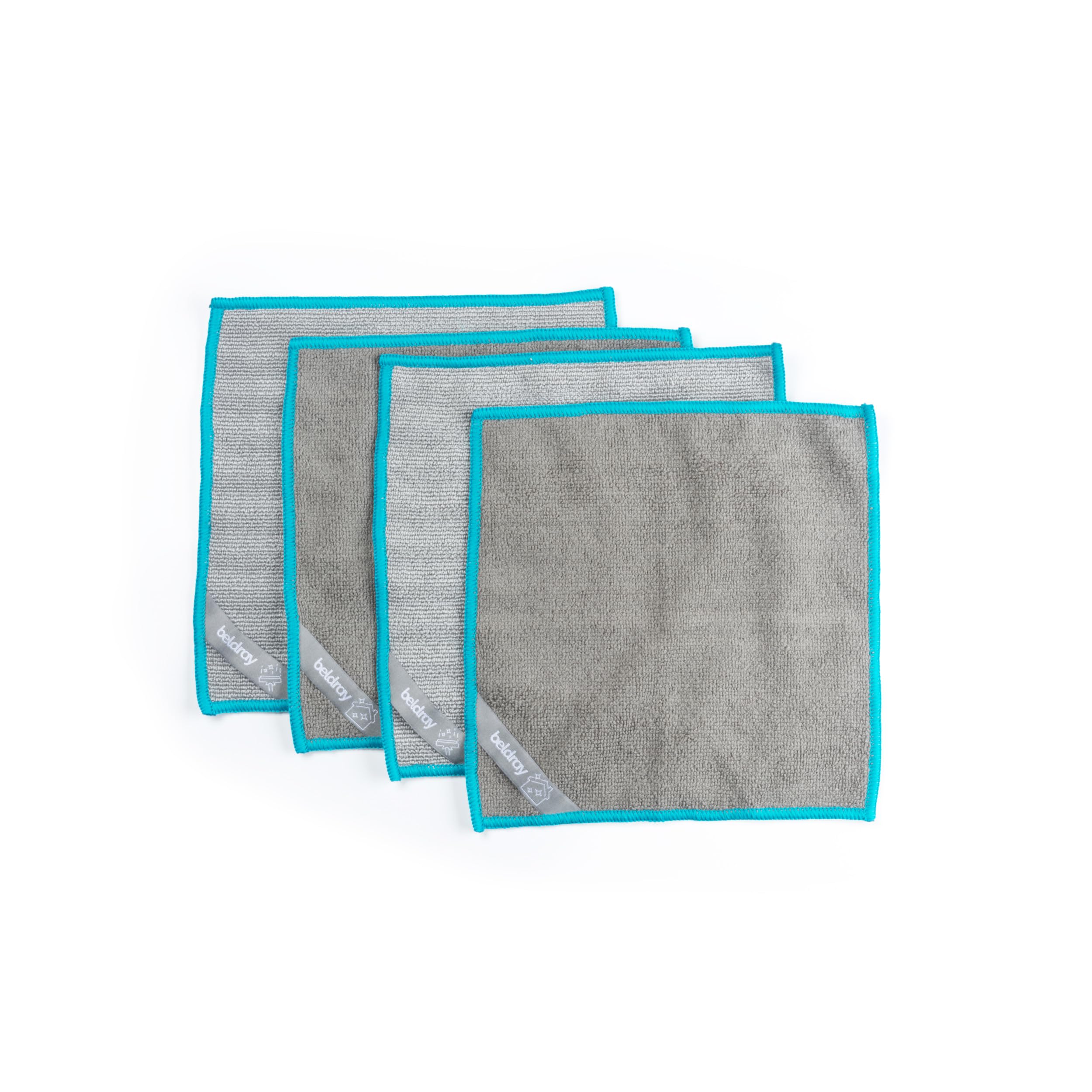 Beldray Anti-Bac Clip-to-Grip Bathroom Mop - Large Mop Head, 360° Handle, Includes 4 Cloths 10