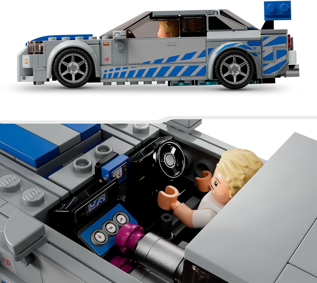 LEGO Speed Champions Nissan Skyline GT-R (R34) Race Car - 319-Piece Building Set for Ages 9+