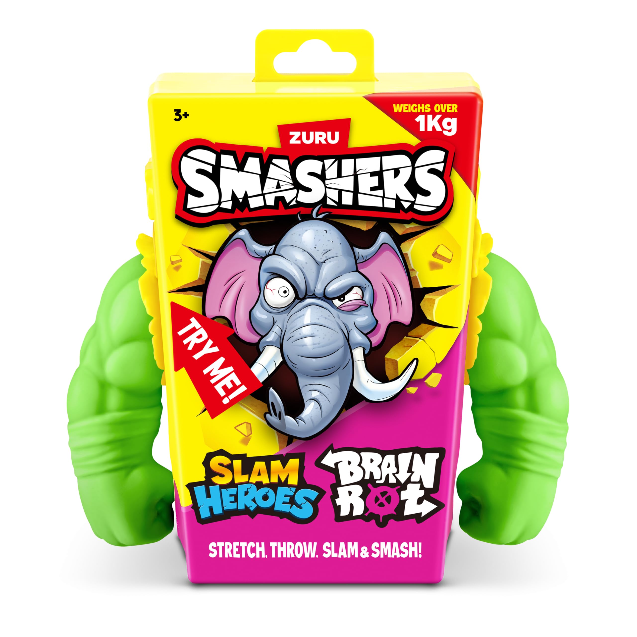 ZURU SMASHERS SLAM Heroes Bananini Action Figure - Super Stretch & Slam Play 7