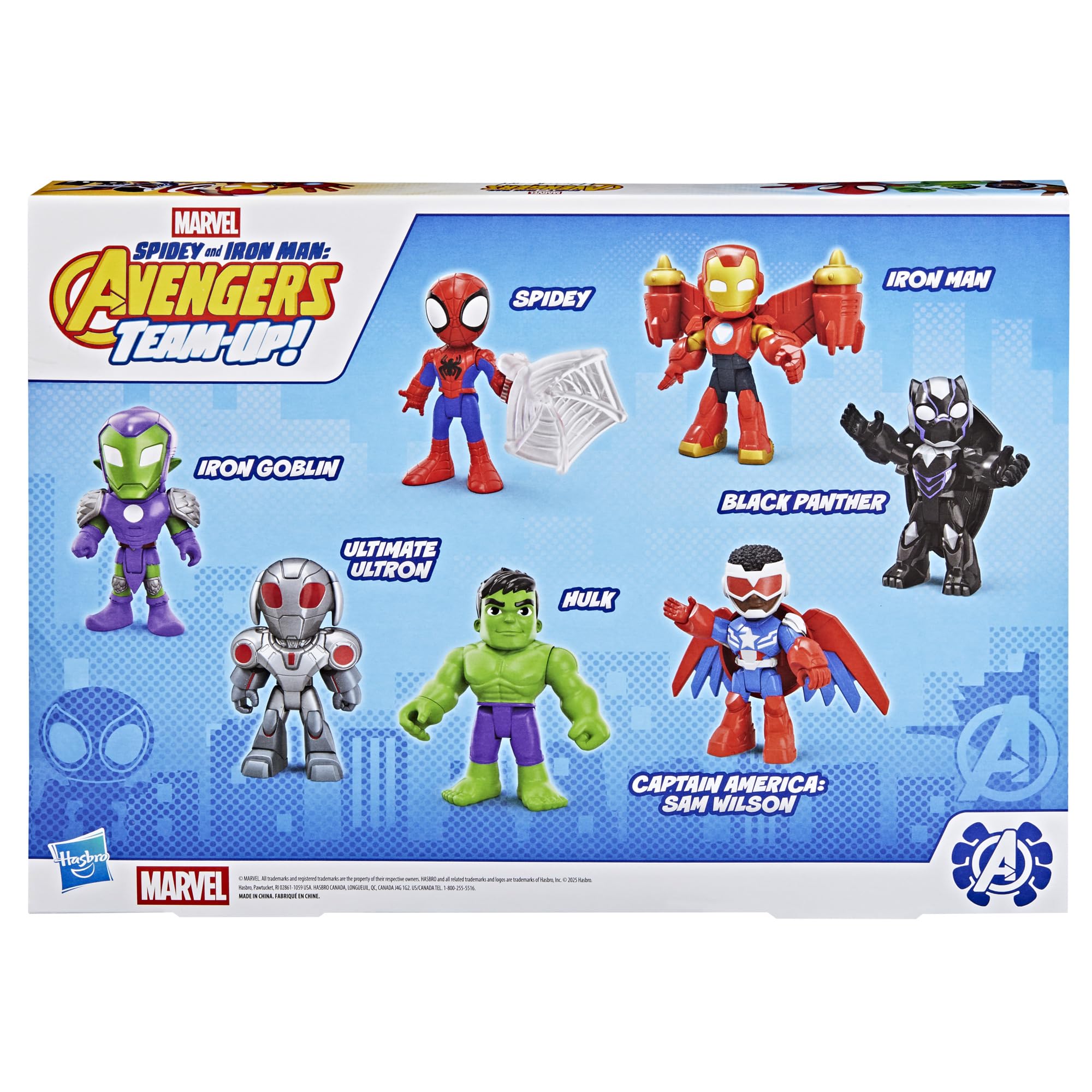 Spidey and Iron Man: Avengers Team-Up! Action Figure Set - 7-Piece Marvel Toy Collection for Kids 5