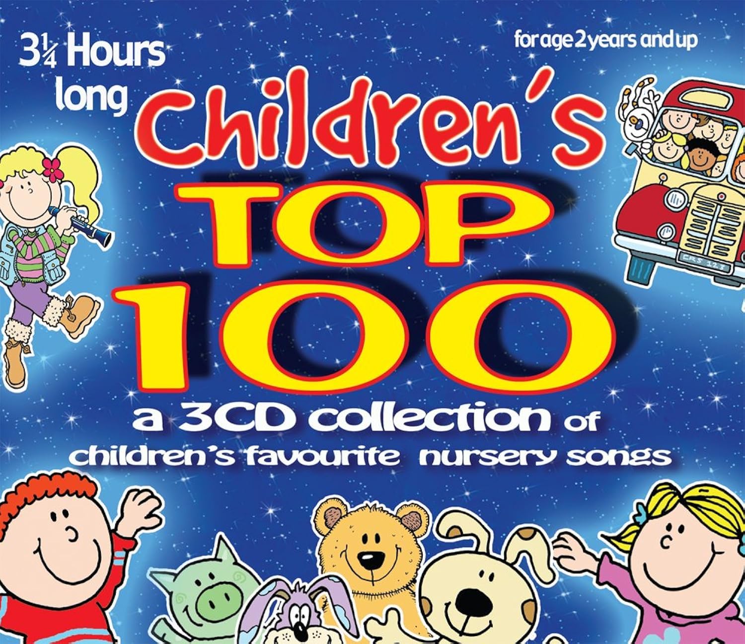 Kids Now - Children's Top 100: 3 CD Set of Favourite Nursery Songs & Rhymes [Audiobook]