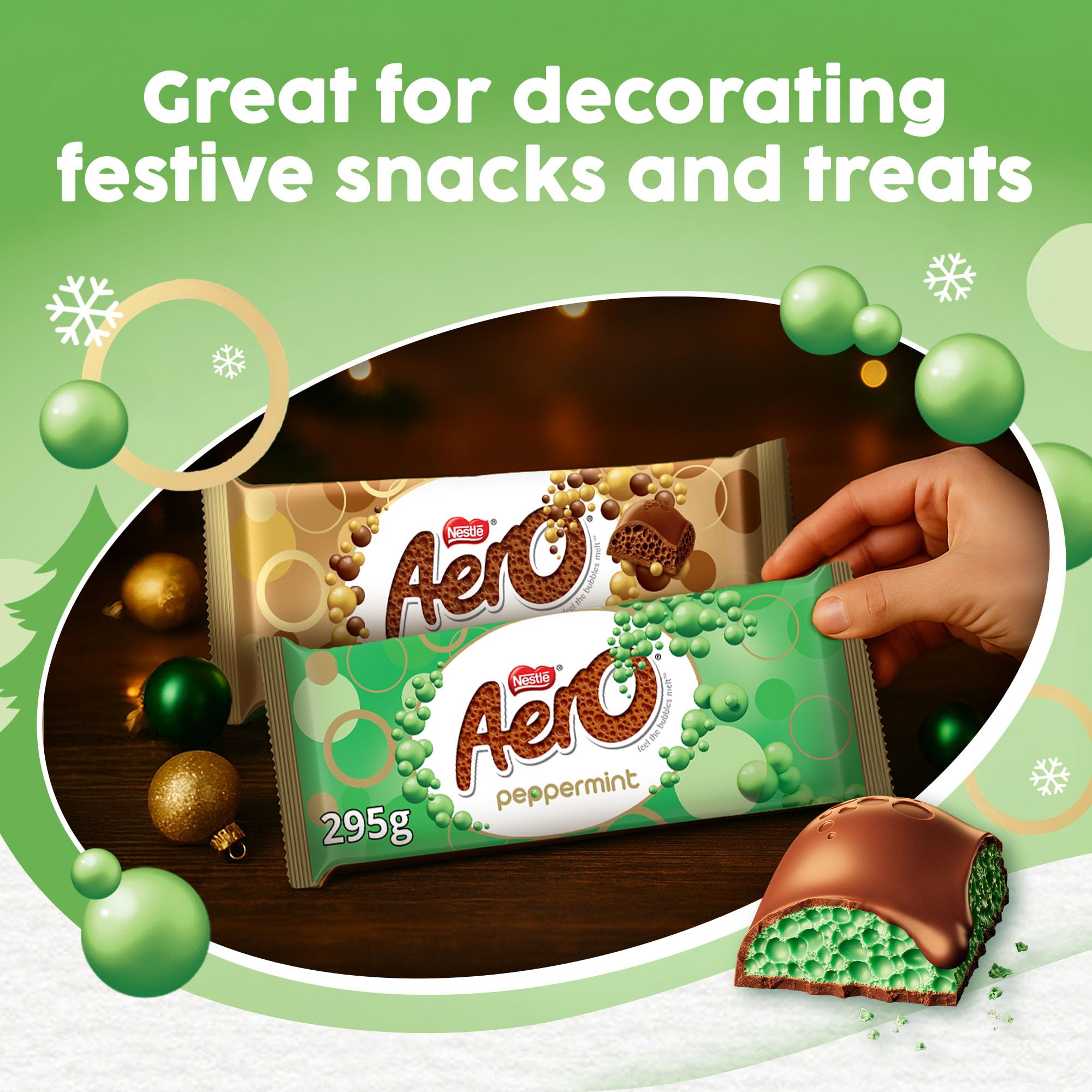 Aero Peppermint Gifting Block – 295g Bubbly Milk Chocolate with Refreshing Peppermint 6