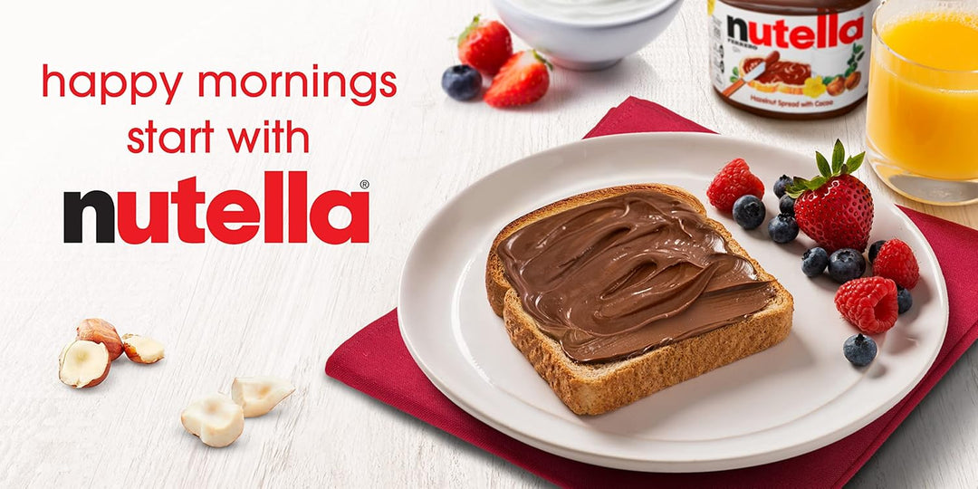 Nutella Hazelnut Chocolate Spread 350g Jar - Cocoa & Hazelnut Spread for Pancakes
