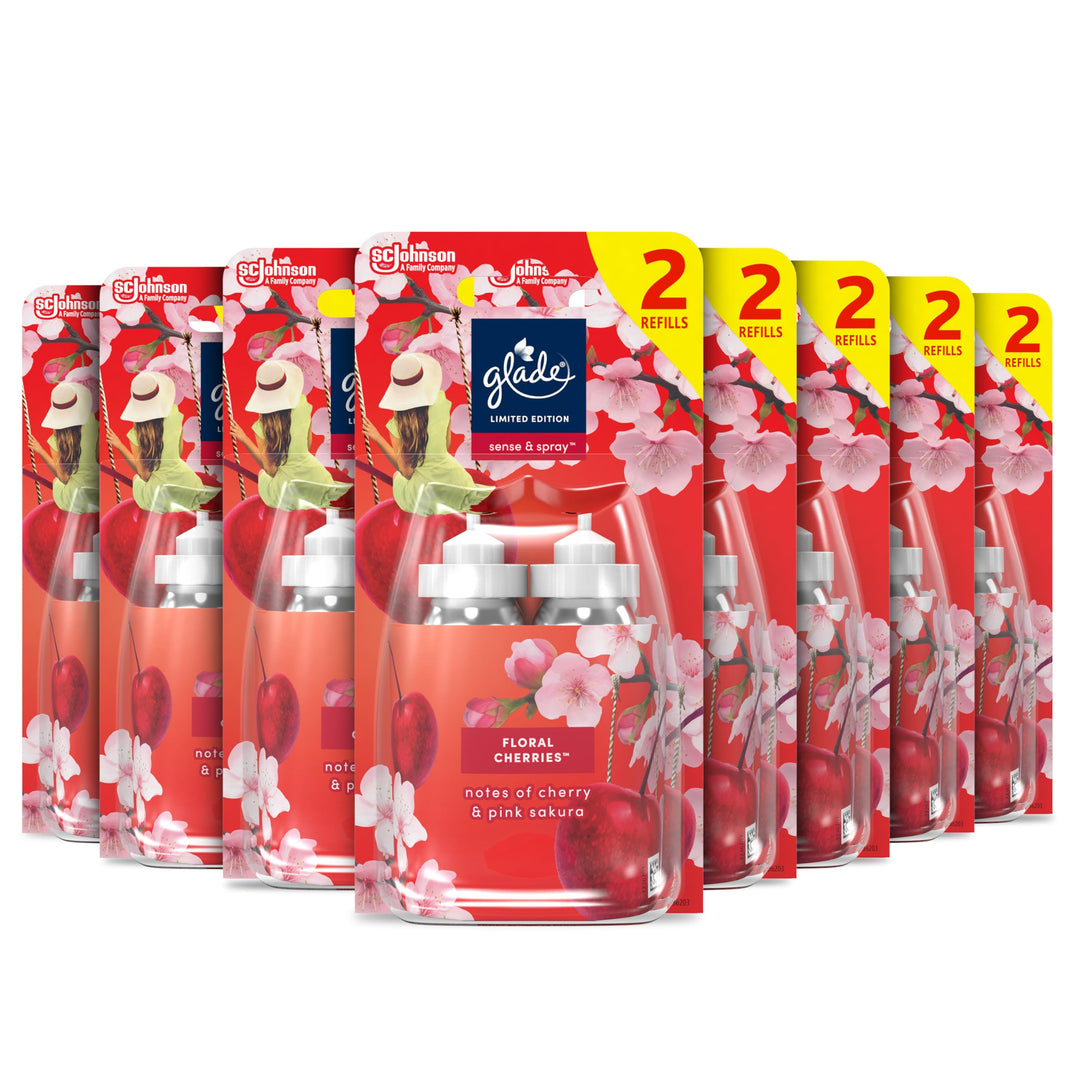Glade - Sense & Spray Air Freshener Refill (Floral Cherries, Motion Activated, Twin Pack)