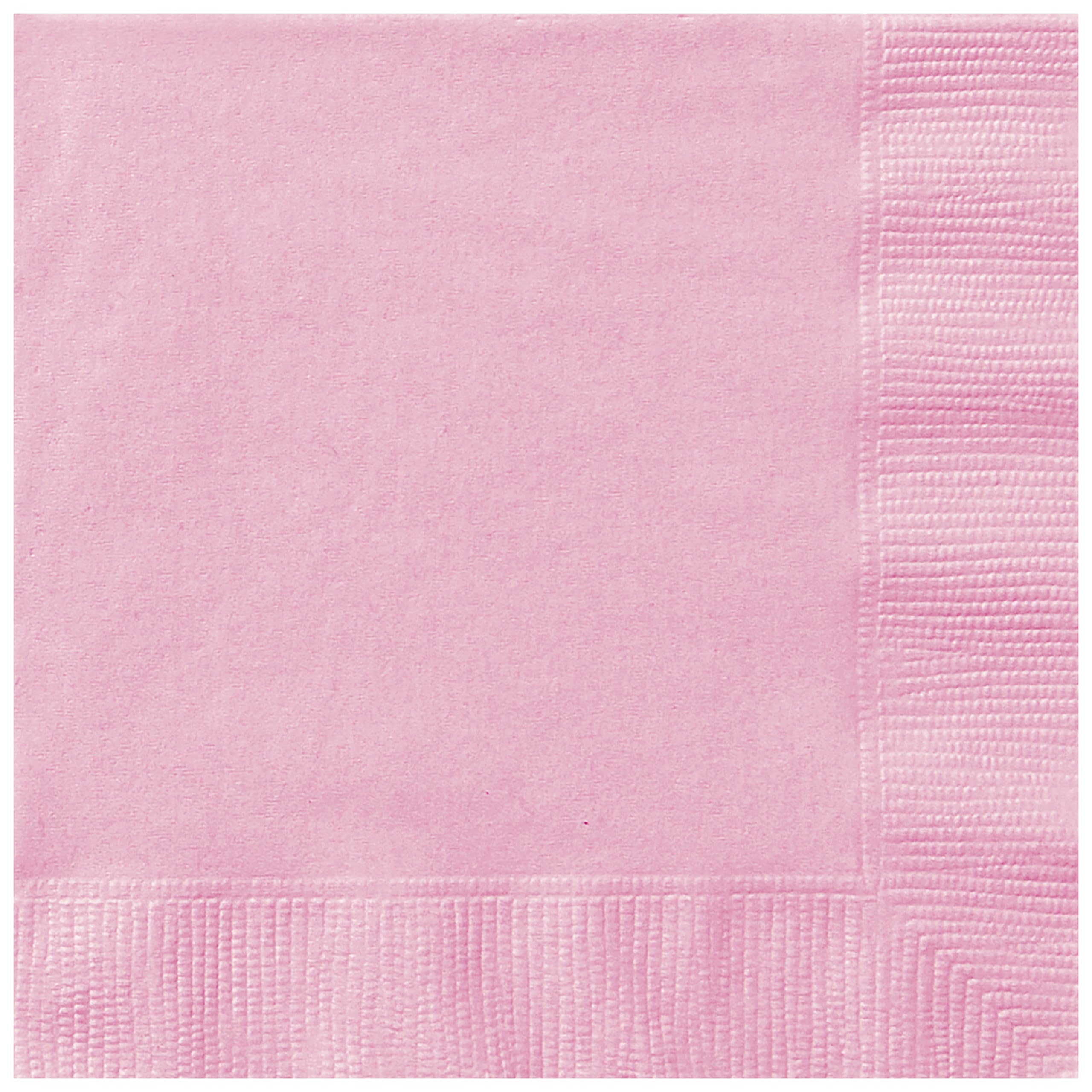Unique Paper Napkins - Light Pink | 13 cm Square | 20 Count Pack