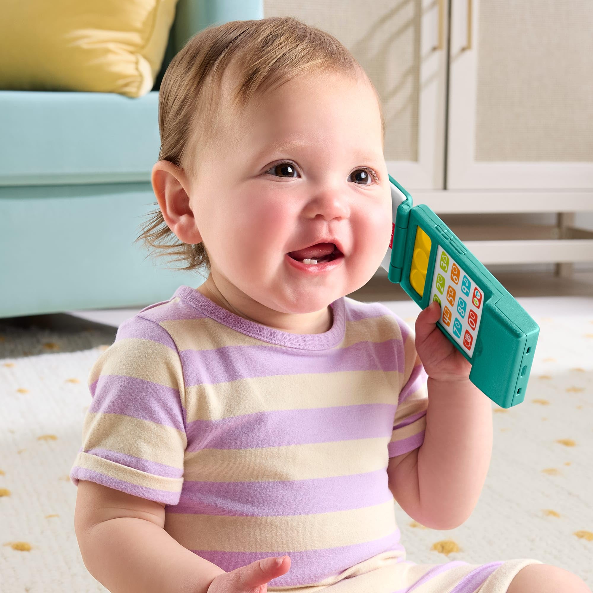 Fisher-Price Laugh & Learn Flip Phone - Musical Learning Activity Toy for Ages 6 Months+ 2