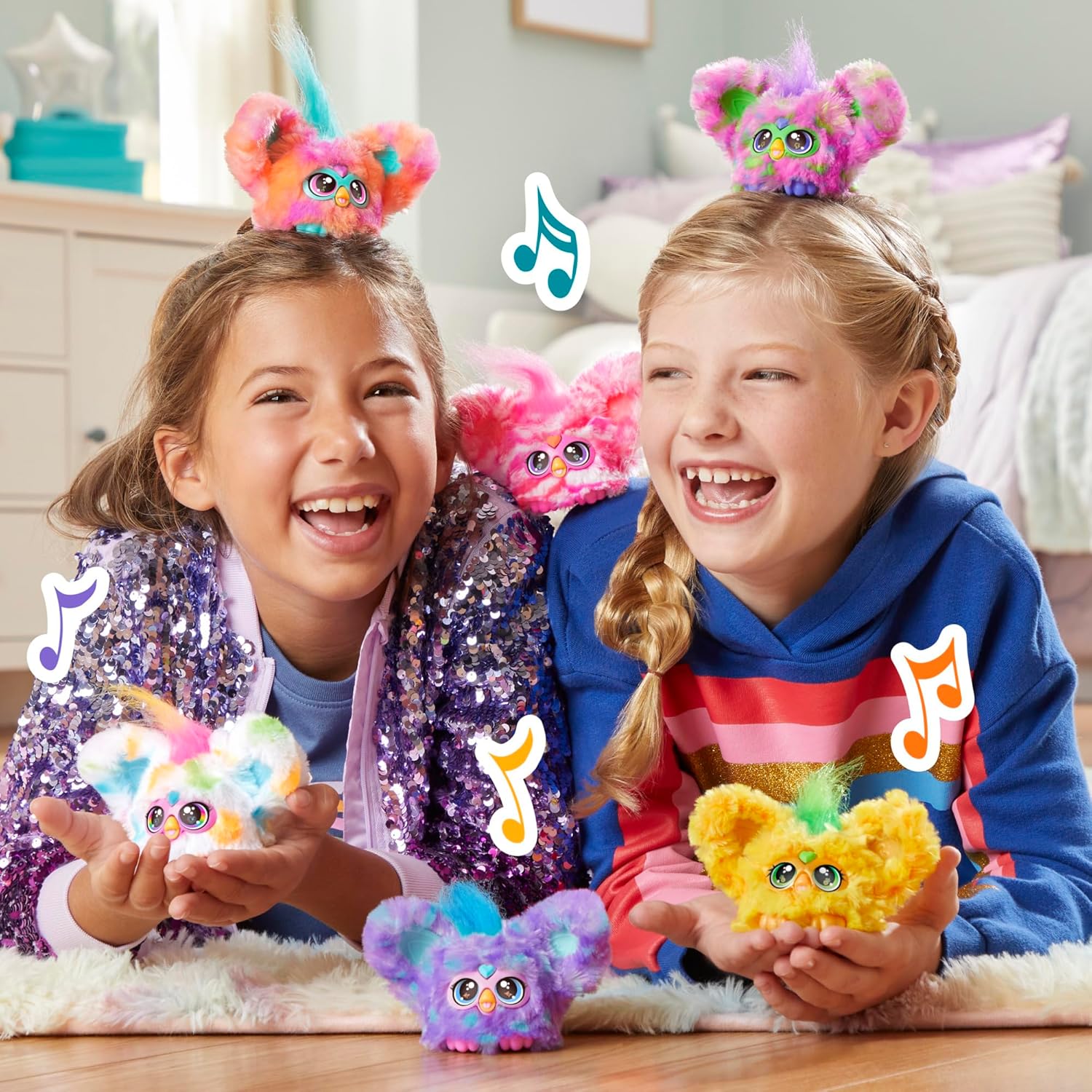 Furby Bub-Lee K-Pop Mini Elektronisches Plüschtier mit Sound und Schlüsselanhänger 7